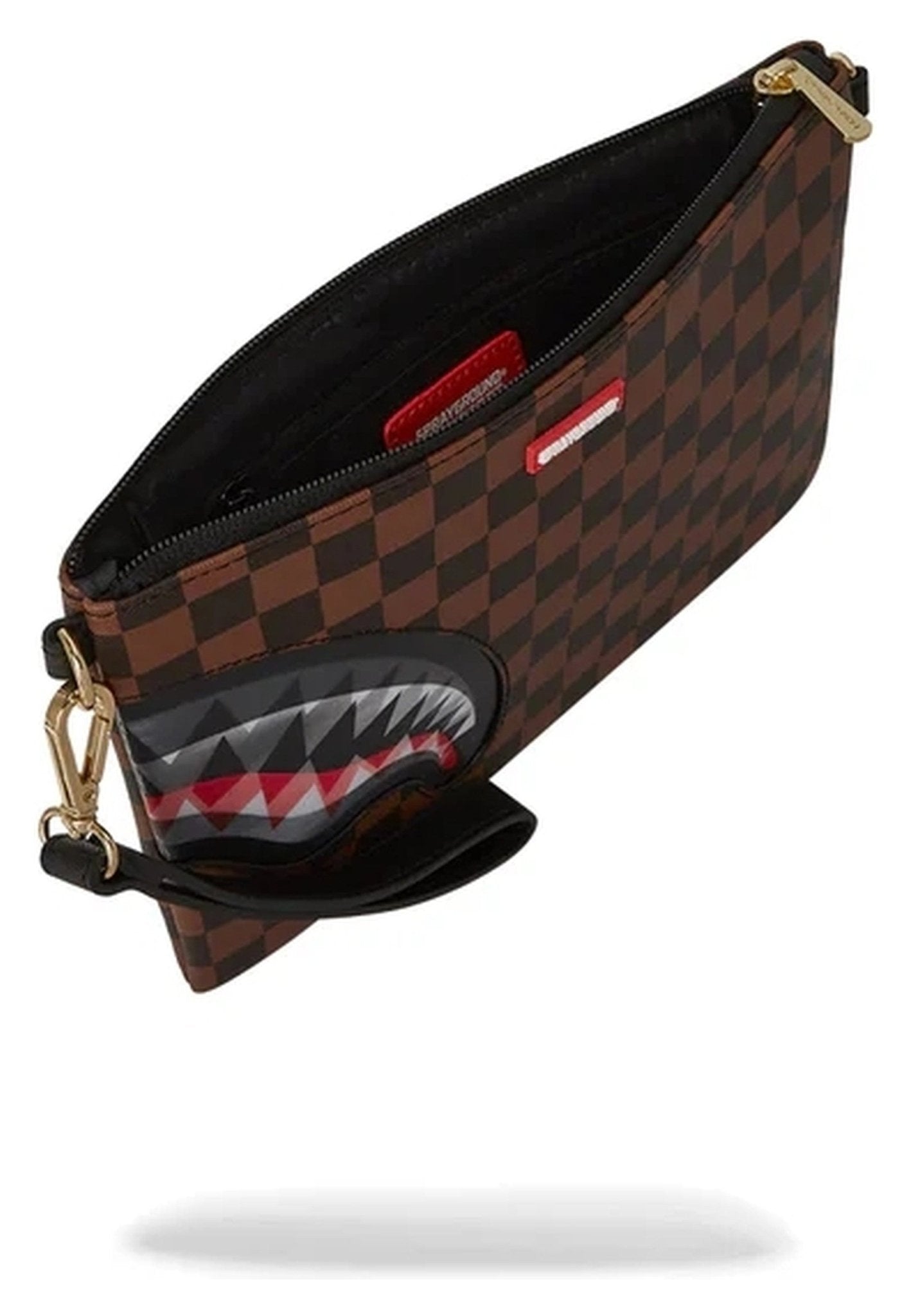 BOLSO SPRAYGROUND MARRON SHARK IN PARIS LENTICULAR CHOMP SHOULDER STRAP - AREA ZERO