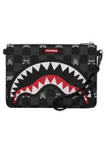 BOLSO SPRAYGROUND NEGRO GRAY PEEKING CHARACTER CHECK CROSSOVER CLUTCH