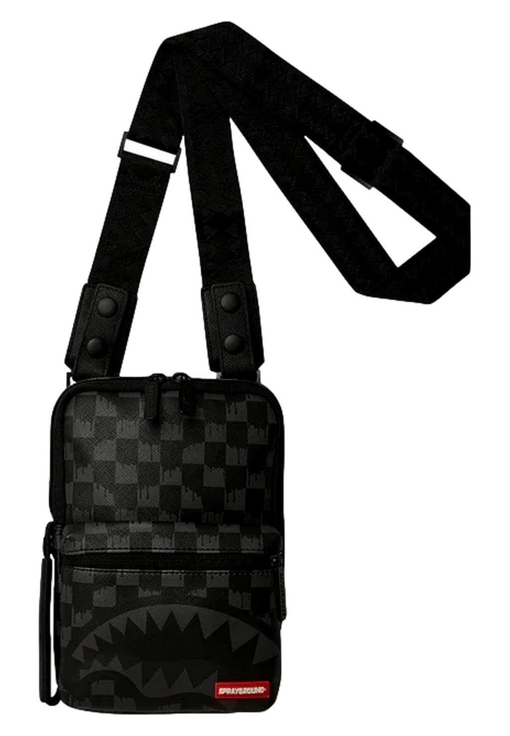 BOLSO SPRAYGROUND NEGRO HANDOVER DRIP CHECK SLING