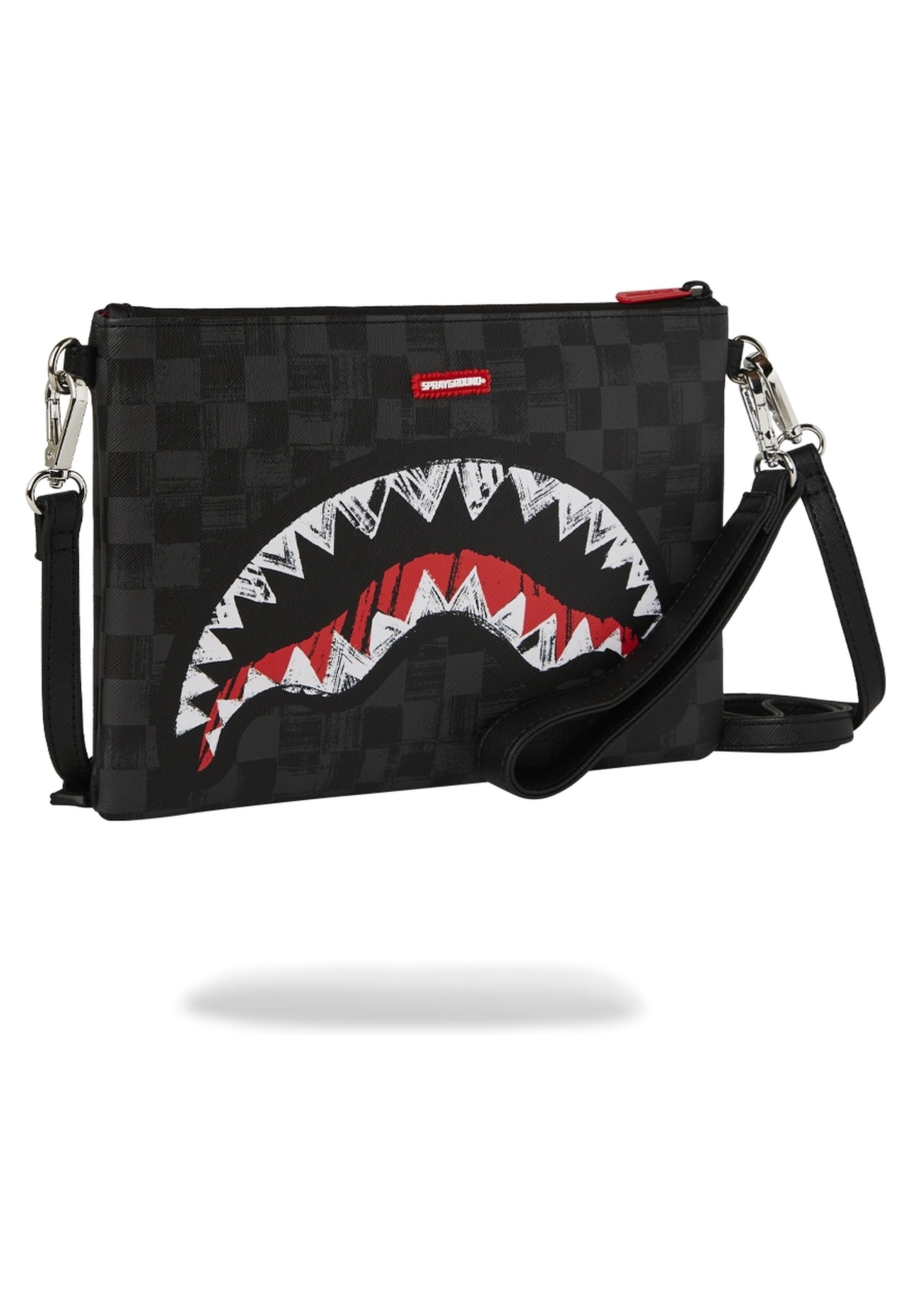 BOLSO SPRAYGROUND NEGRO SCRIBBLE SHARK CROSSOVER CLUTCH