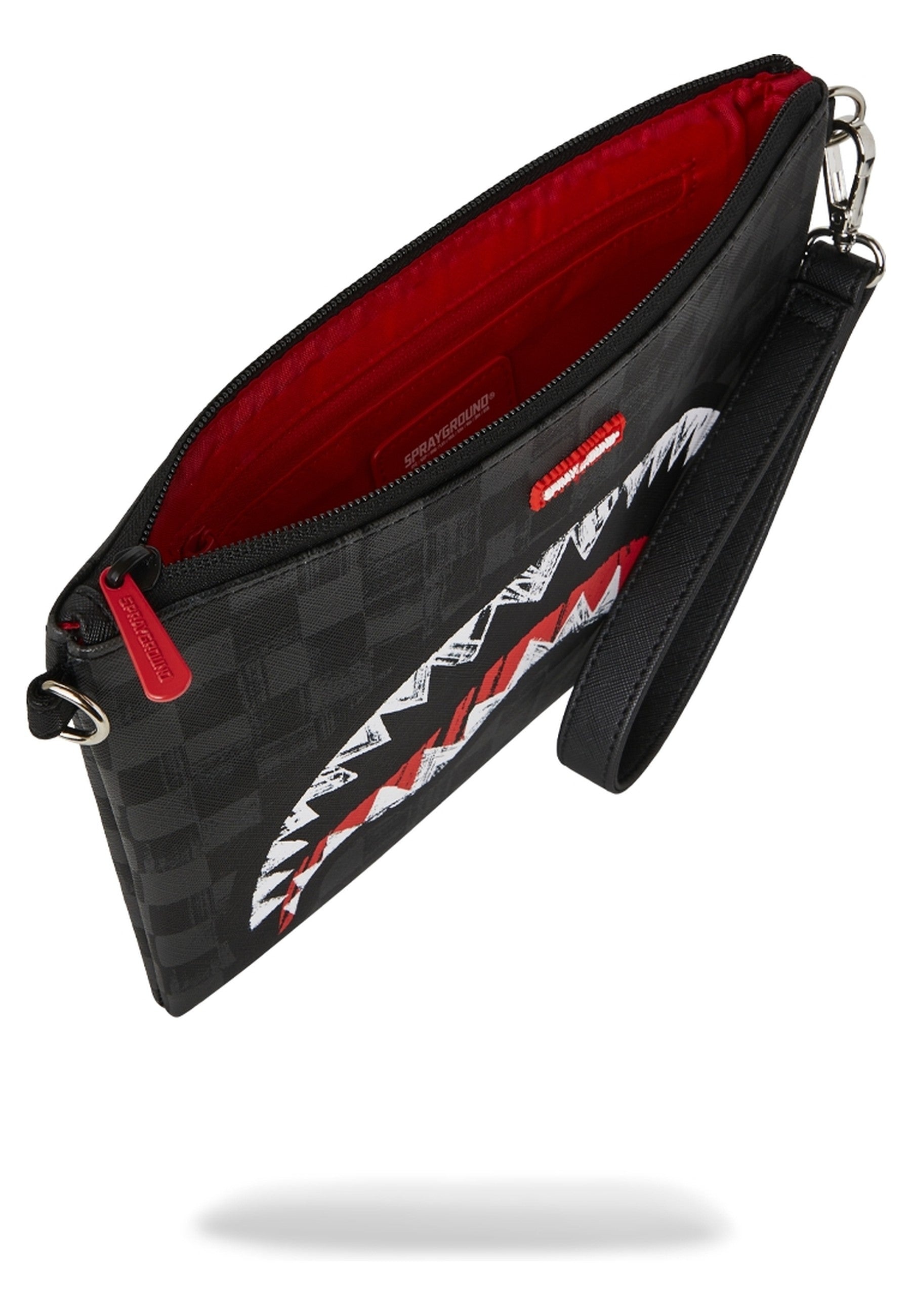 BOLSO SPRAYGROUND NEGRO SCRIBBLE SHARK CROSSOVER CLUTCH