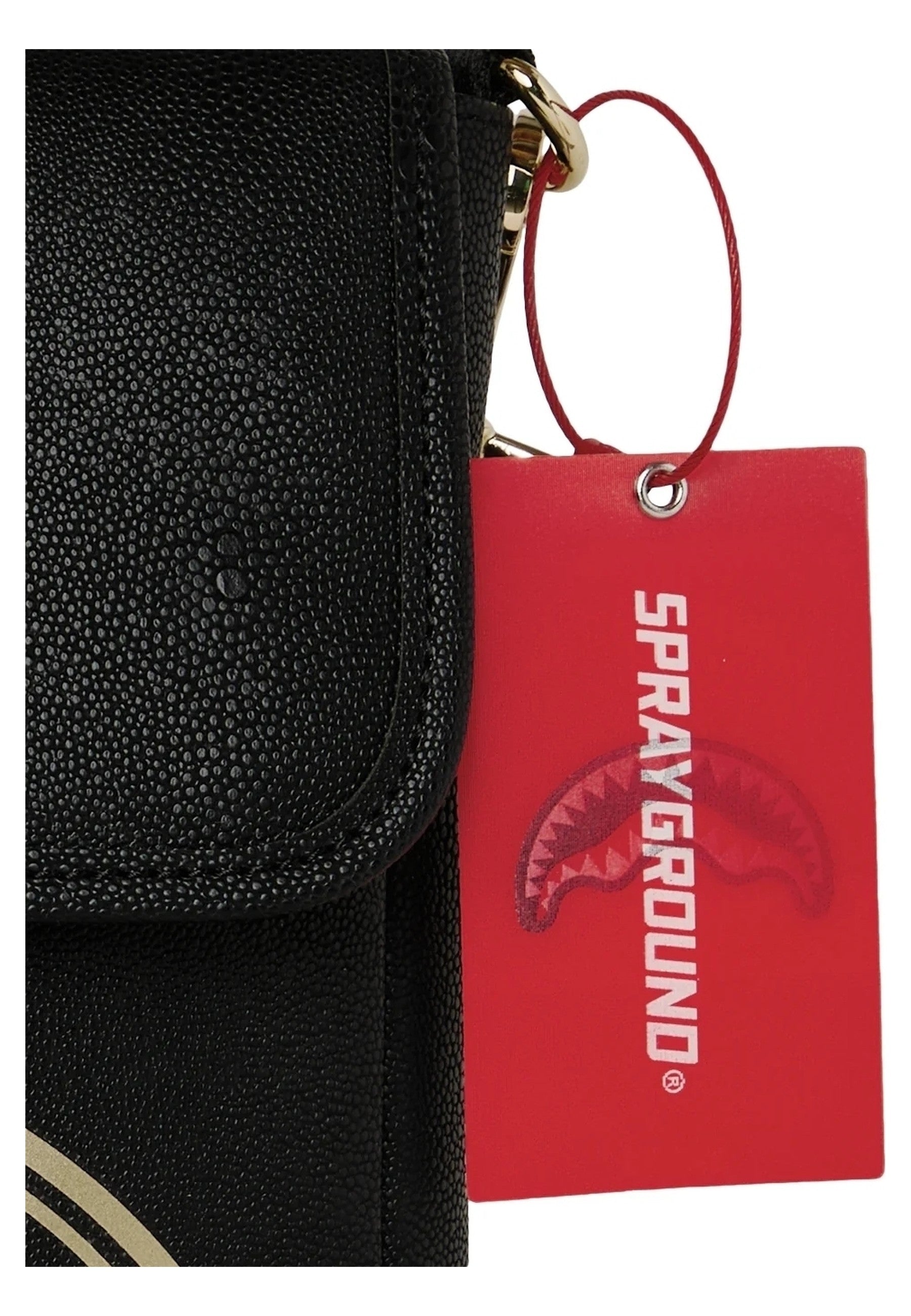 BOLSO SPRAYGROUND NEGRO THAT GOLD DRAP MESSENGER BAG
