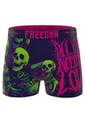 BOXER FREEGUN FUXIA CALAVERAS LOV STANDARD LENGTH TRUNK