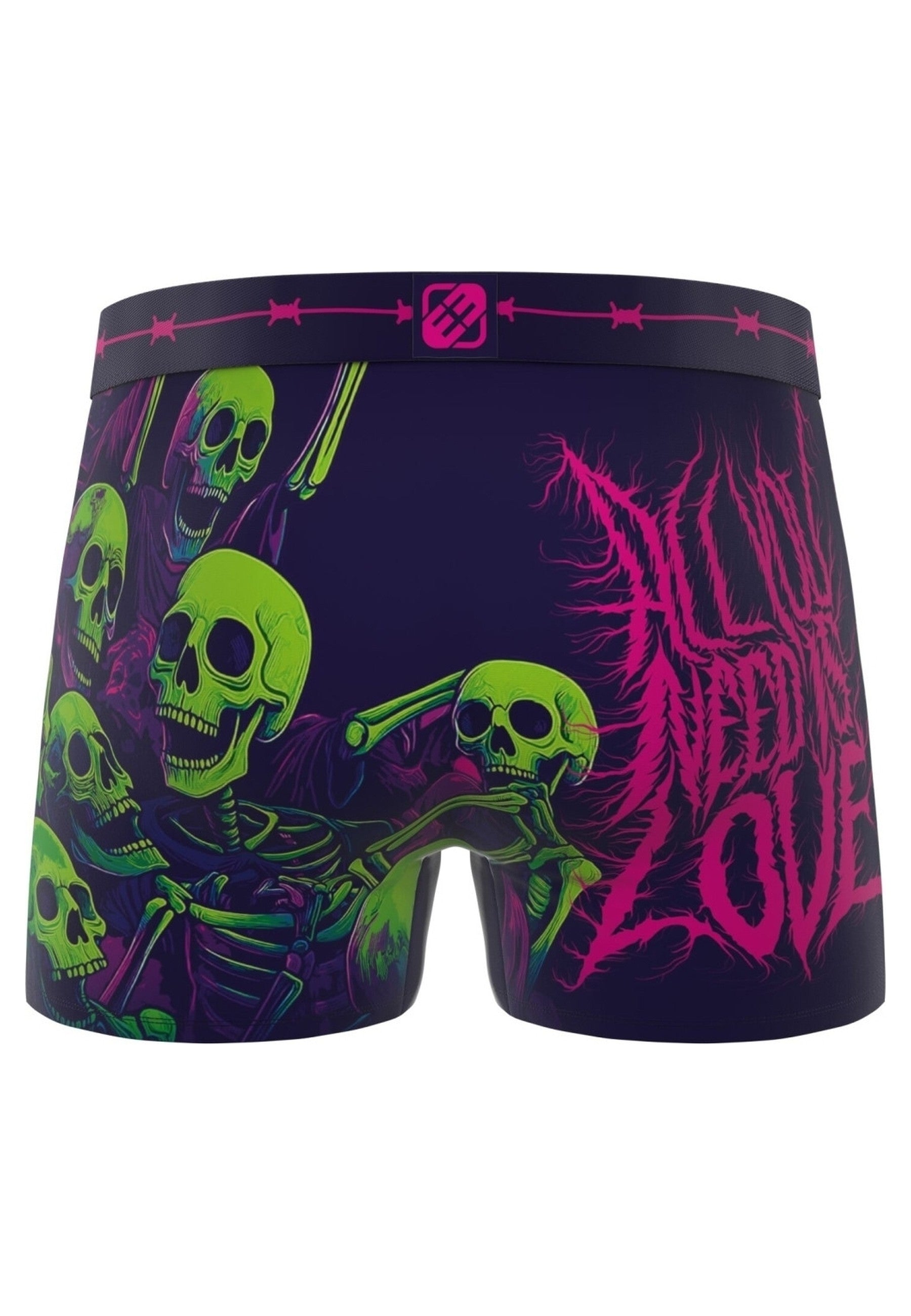 BOXER FREEGUN FUXIA CALAVERAS LOV STANDARD LENGTH TRUNK