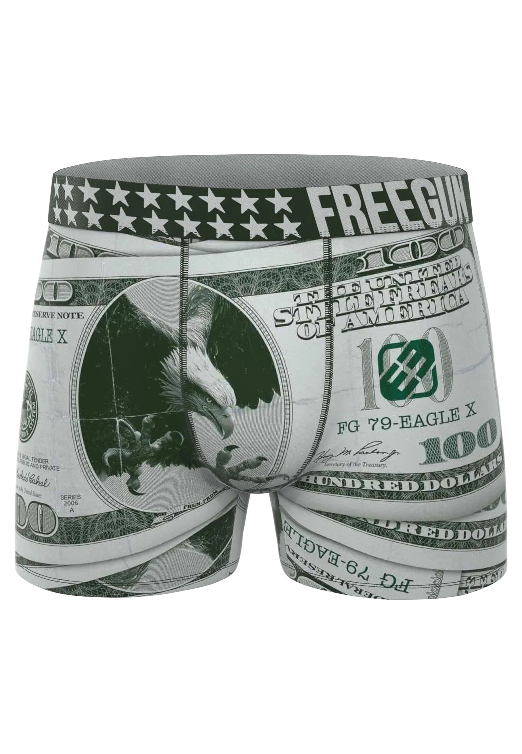 BOXER FREEGUN GRIS DOLLAR STANDARD LENGTH TRUNK