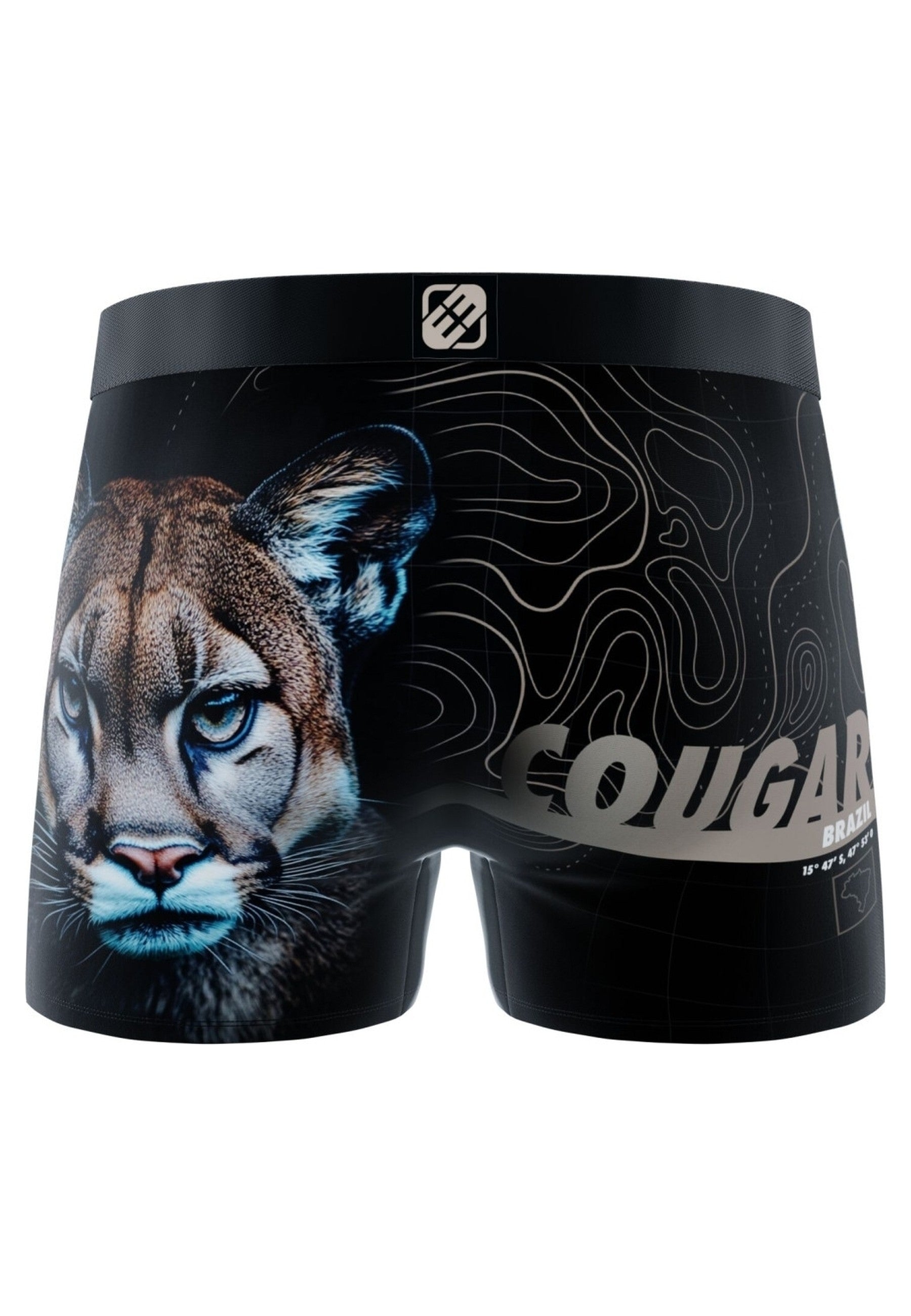 BOXER FREEGUN NEGRO COUGAR STANDARD LENGHT TRUNK