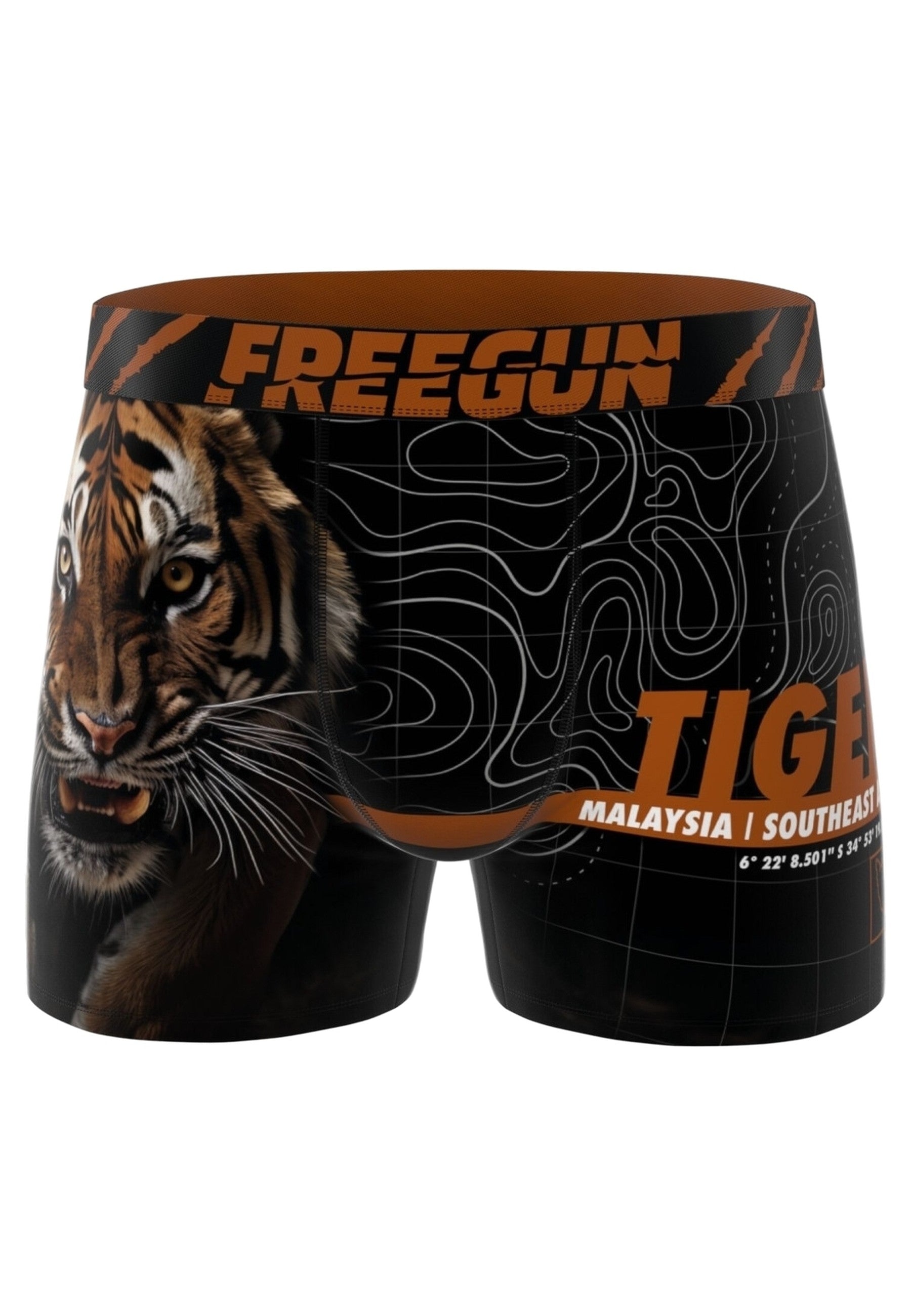 BOXER FREEGUN NEGRO MALAYSIAN TIGER STANDARD LENGTH SHORT