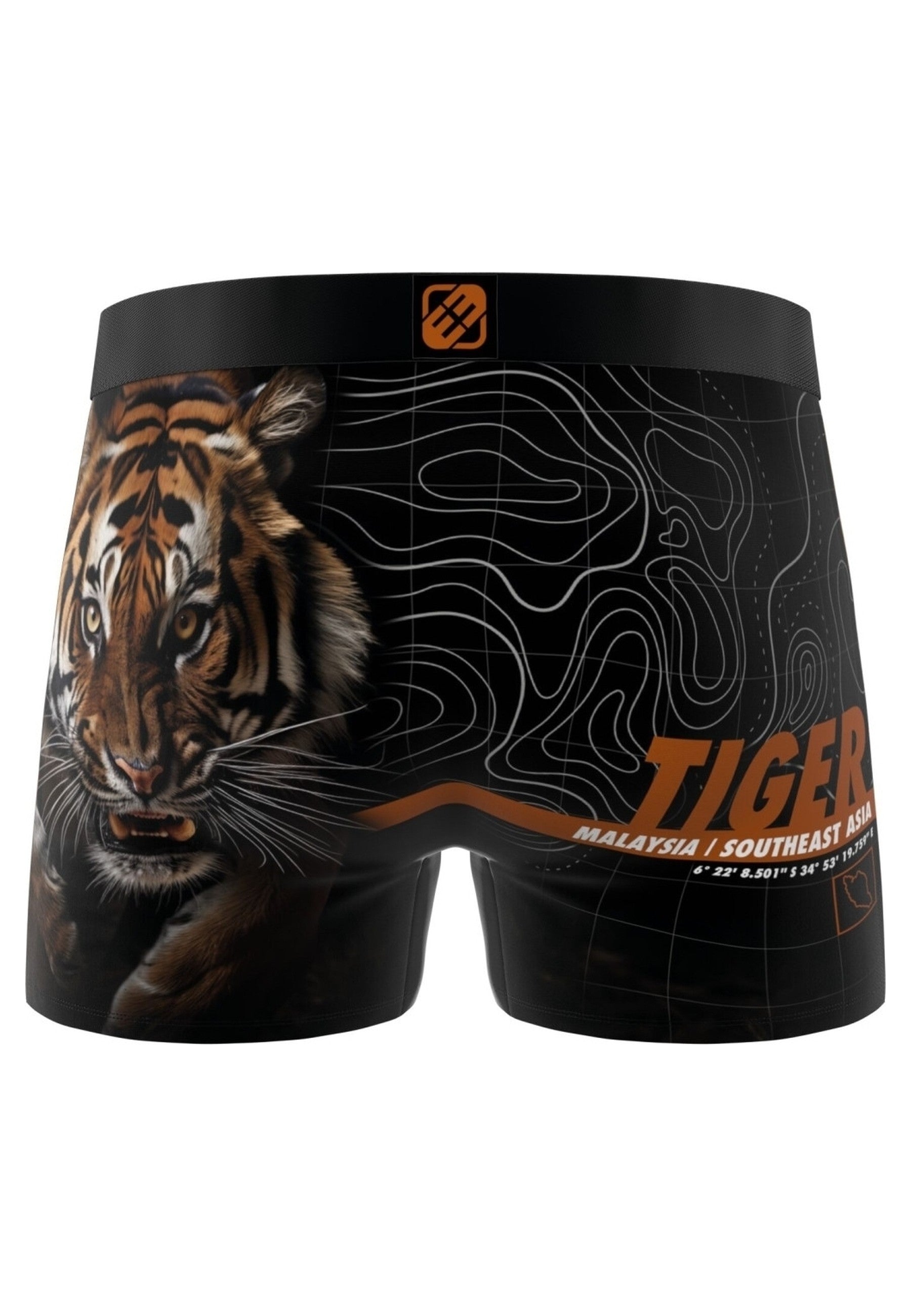 BOXER FREEGUN NEGRO MALAYSIAN TIGER STANDARD LENGTH SHORT