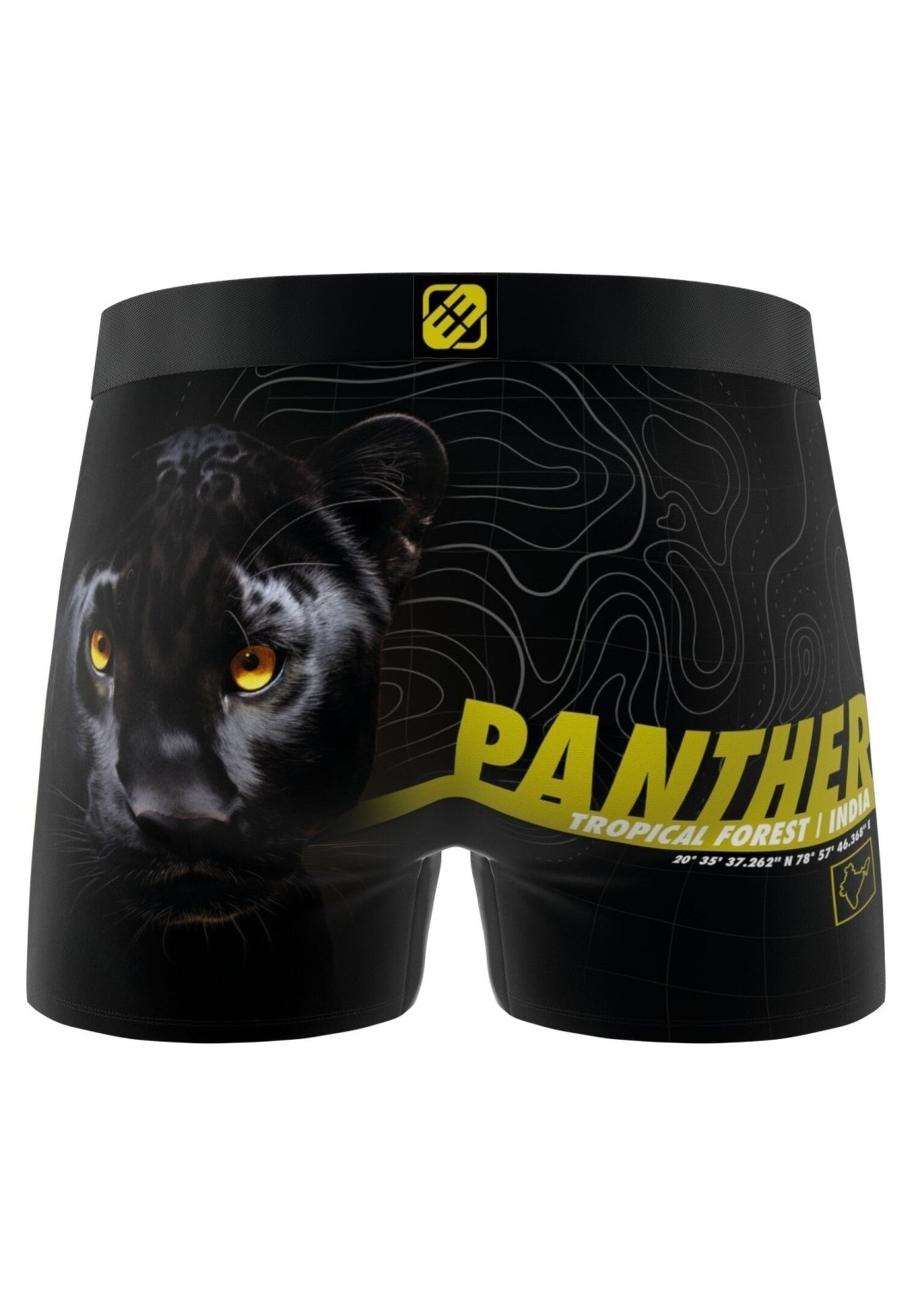 BOXER FREEGUN NEGRO TROPICAL PANTHER PAN STANDARD LENGTH SHORT