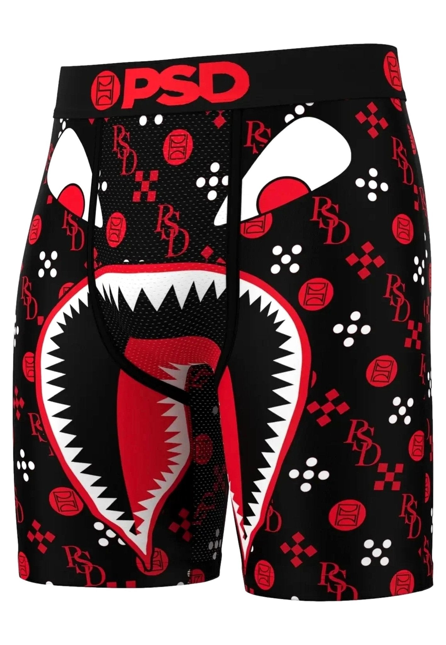 BOXER PSD NEGRO BOCA EMBLEMS LUX RED STANDARD LENGHT BRIEF - AREA ZERO