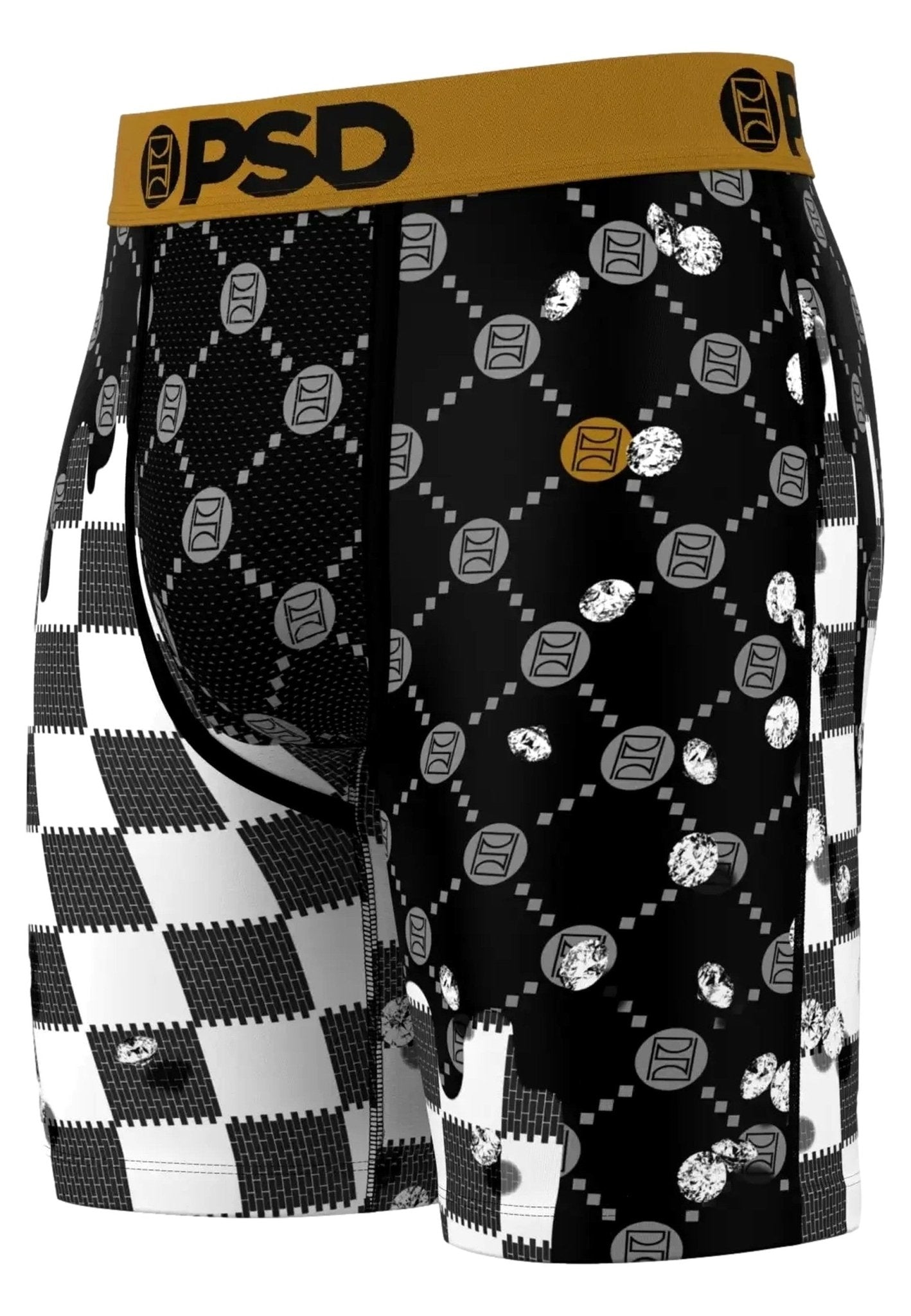 BOXER PSD NEGRO CUADRADOS CHECK DRIP CORE FIT LENGHT - AREA ZERO