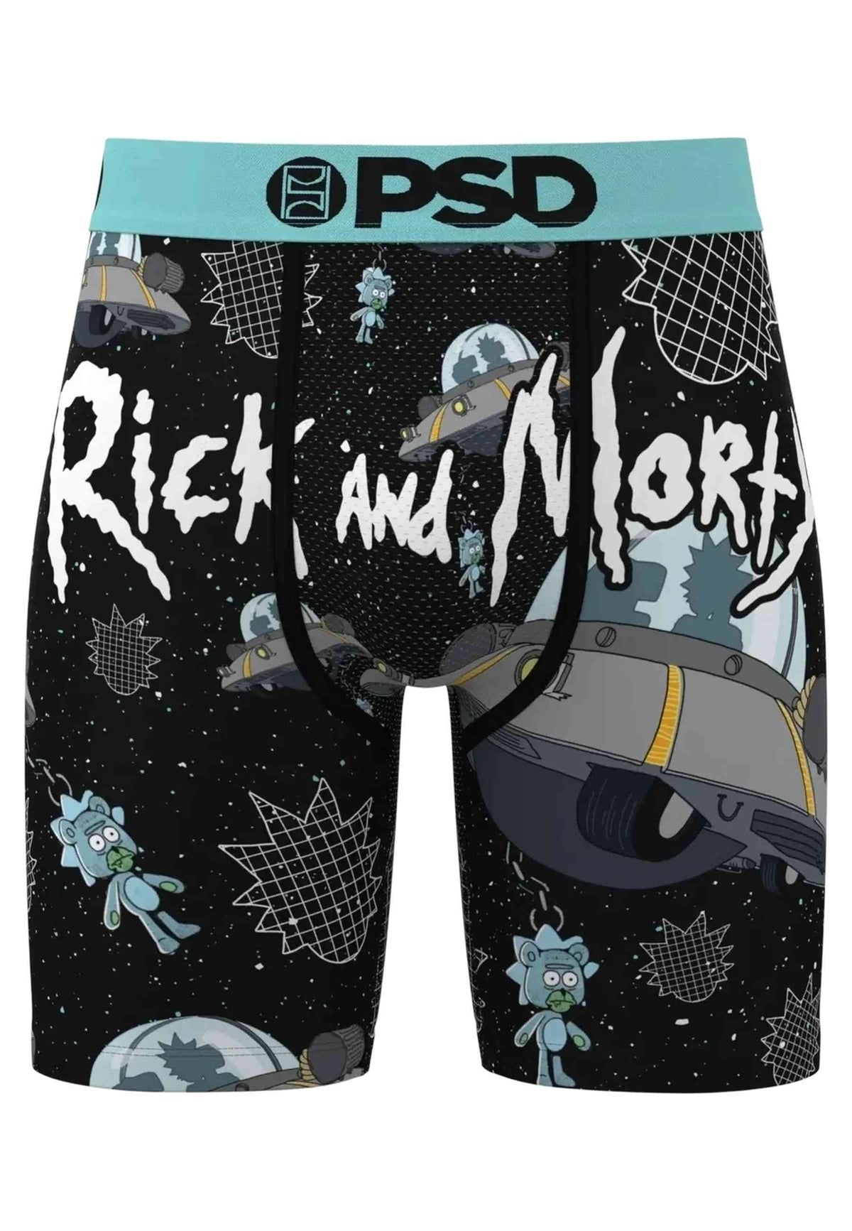BOXER PSD NEGRO RICK Y MORTY SPACE KEYS STANDARD LENGTH TRUNK