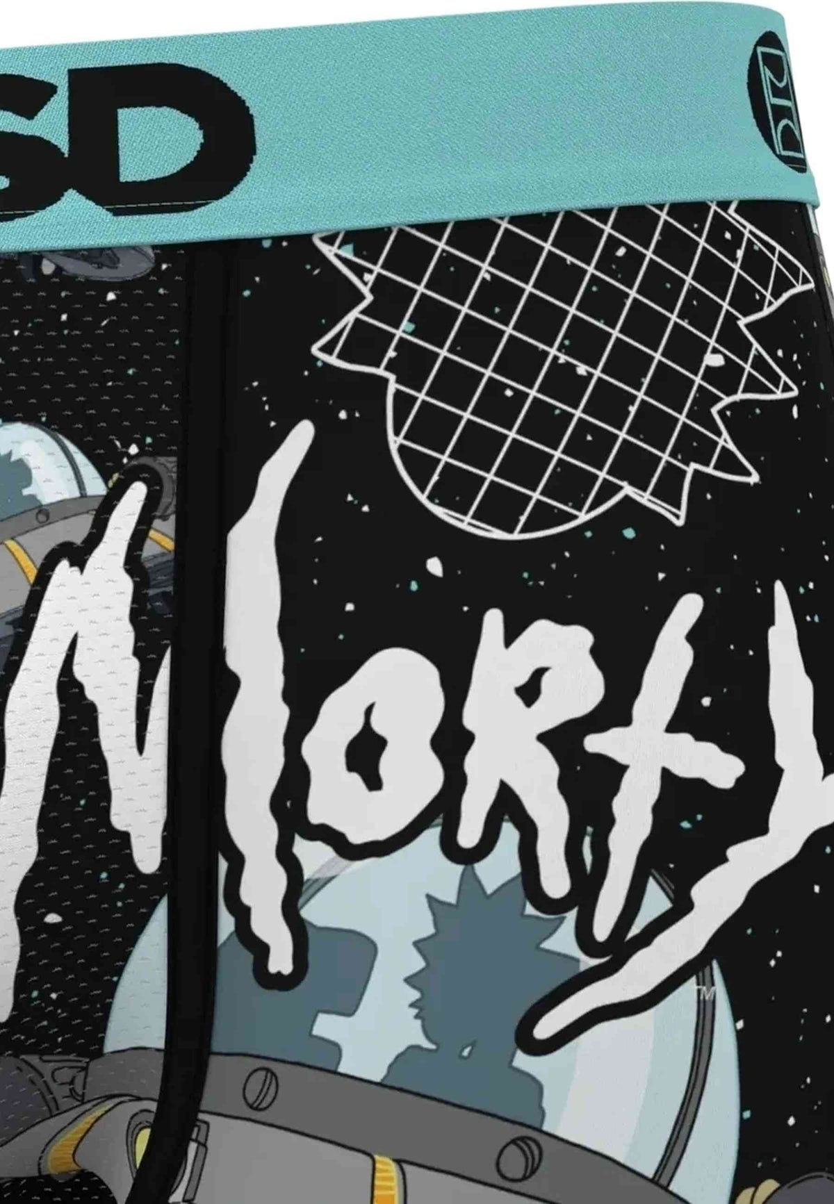 BOXER PSD NEGRO RICK Y MORTY SPACE KEYS STANDARD LENGTH TRUNK