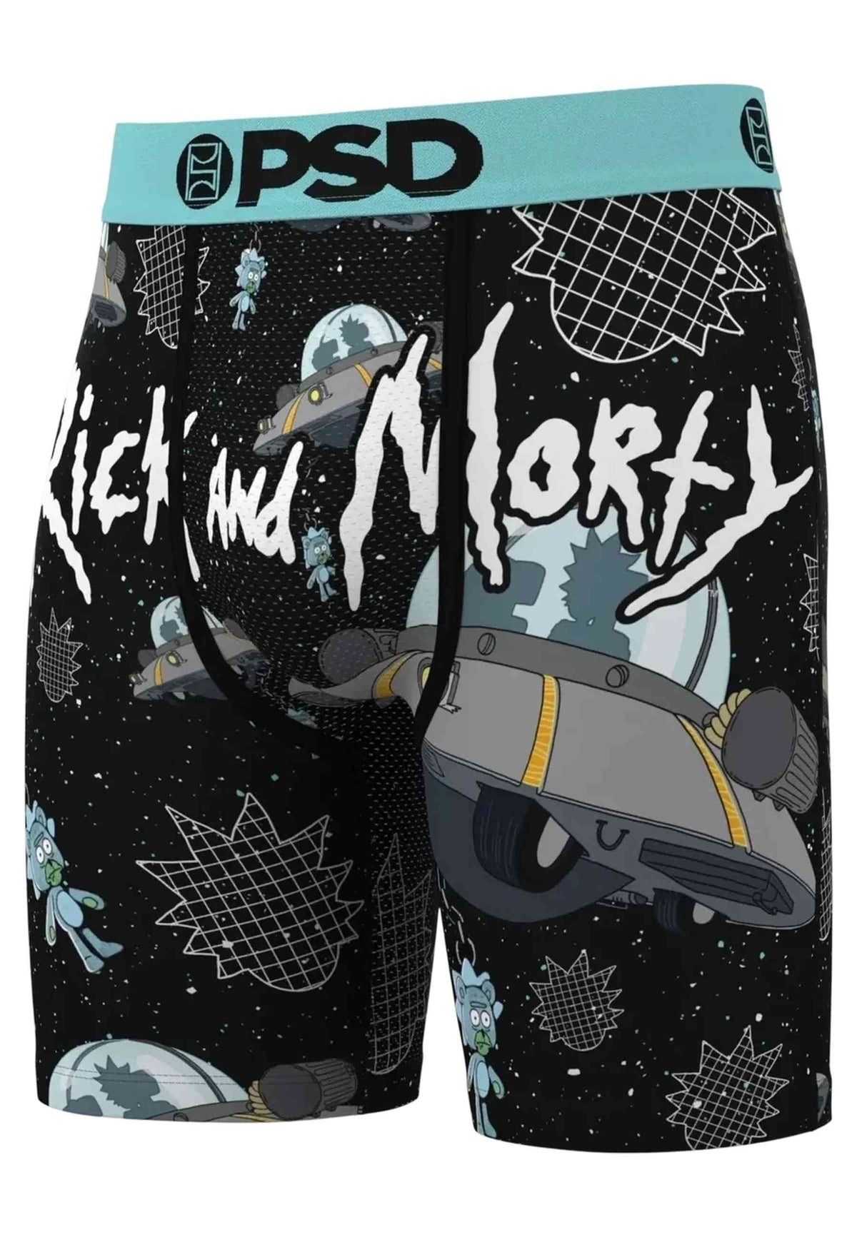BOXER PSD NEGRO RICK Y MORTY SPACE KEYS STANDARD LENGTH TRUNK