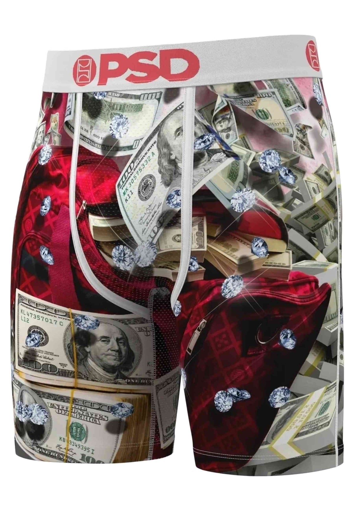 BOXER PSD ROJO BILLETES SECURE THE BAG STANDARD LENGTH TRUNK