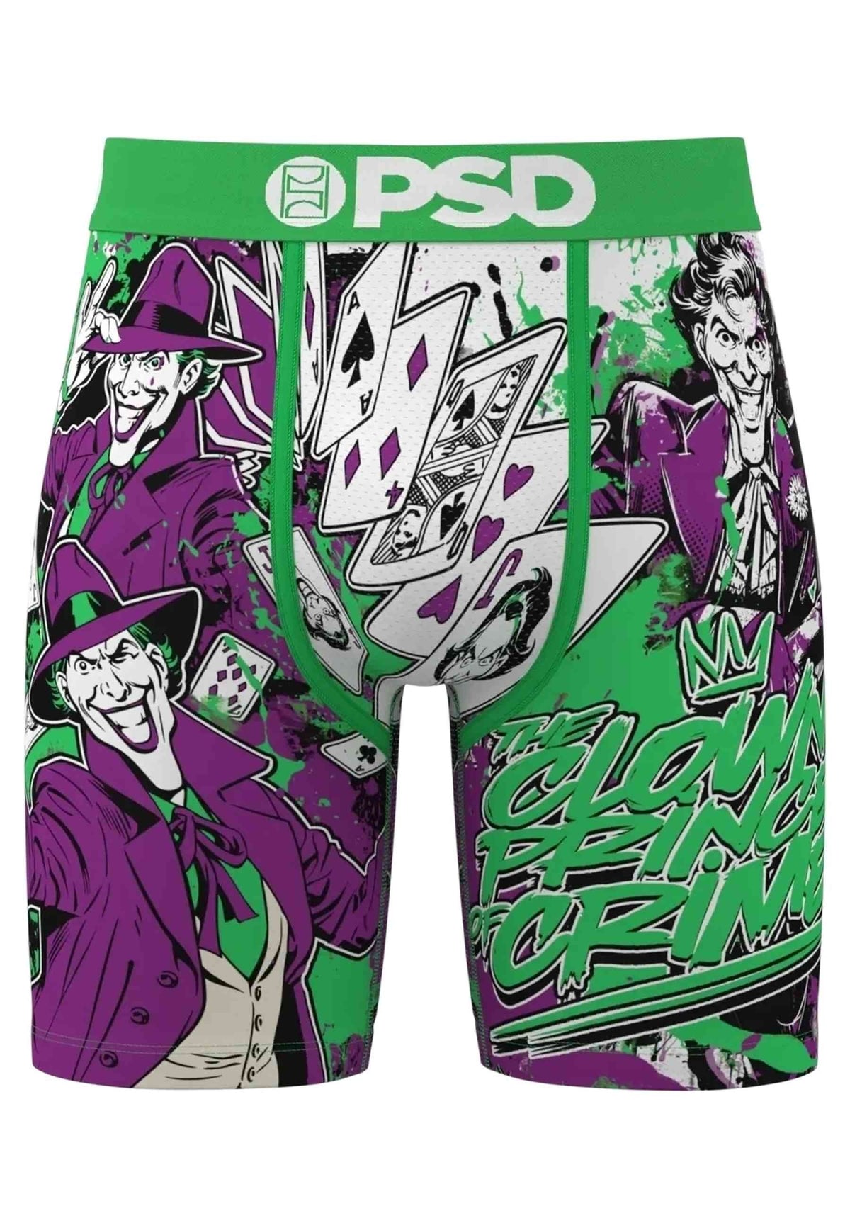 BOXER PSD VERDE JOKER THE CLOWN PRINCE STANDARD LENGTH TRUNK