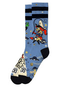 CALCETINES AMERICAN SOCKS AZULES ALIEN SNATCH MID HIGH