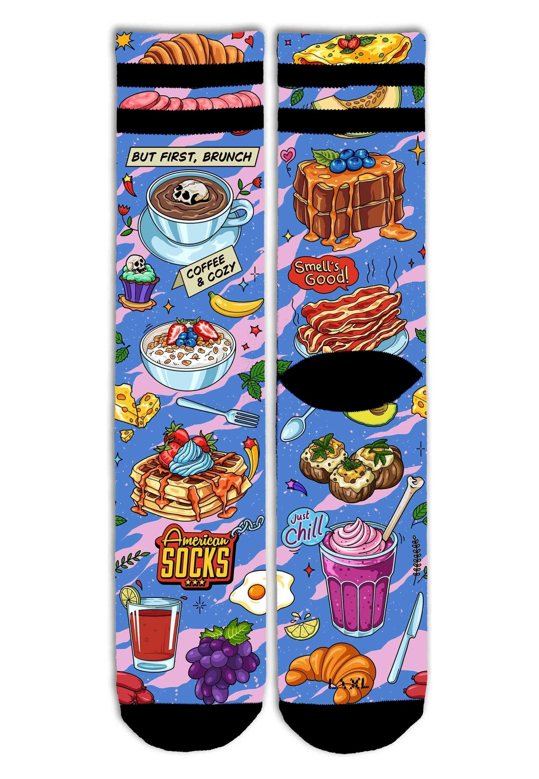 CALCETINES AMERICAN SOCKS AZULES BRUNCH SIGNATURE MID HIGH