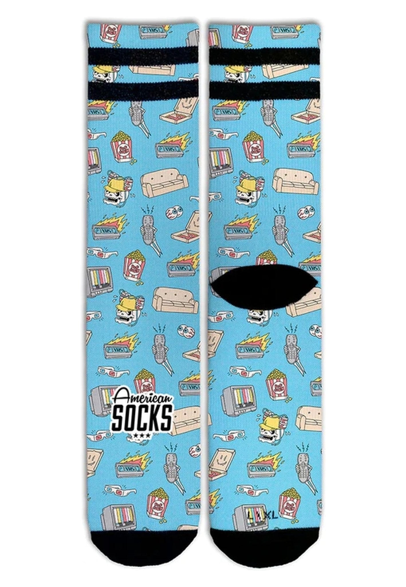 CALCETINES AMERICAN SOCKS AZULES MOVIE NIGHT MID HIGH - AREA ZERO