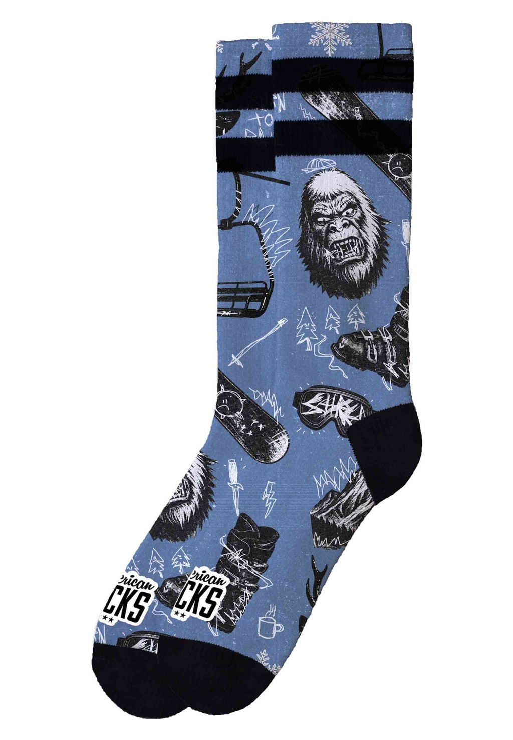 CALCETINES AMERICAN SOCKS AZULES POWDER SIGNATURE MID HIGH