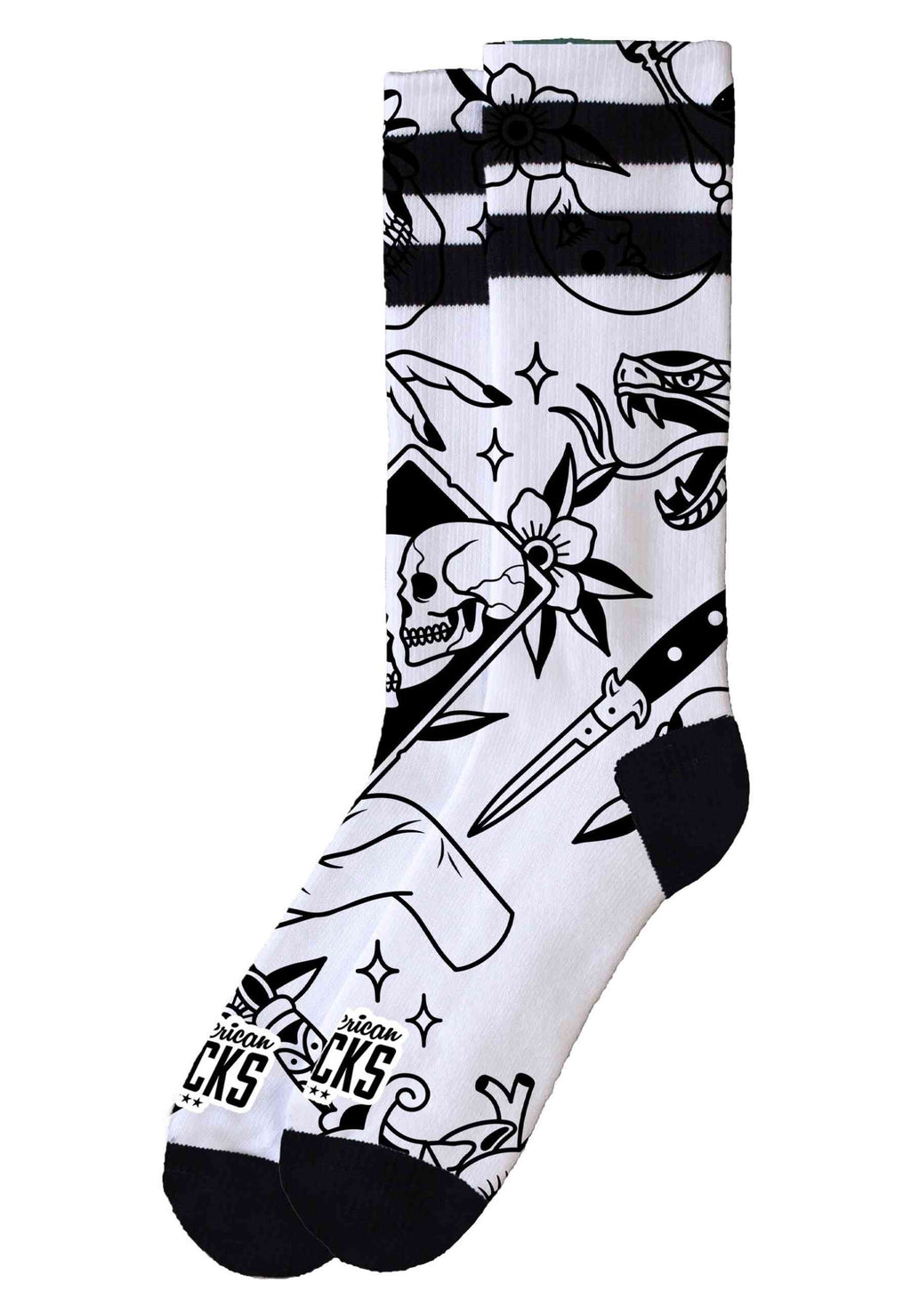 CALCETINES AMERICAN SOCKS BLANCOS DISMAL SIGNATURE MID HIGH