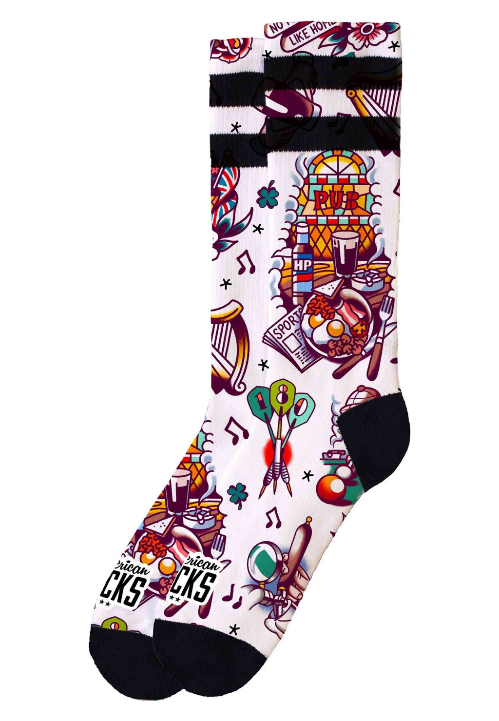 CALCETINES AMERICAN SOCKS BLANCOS PUB SIGNATURE MID HIGH