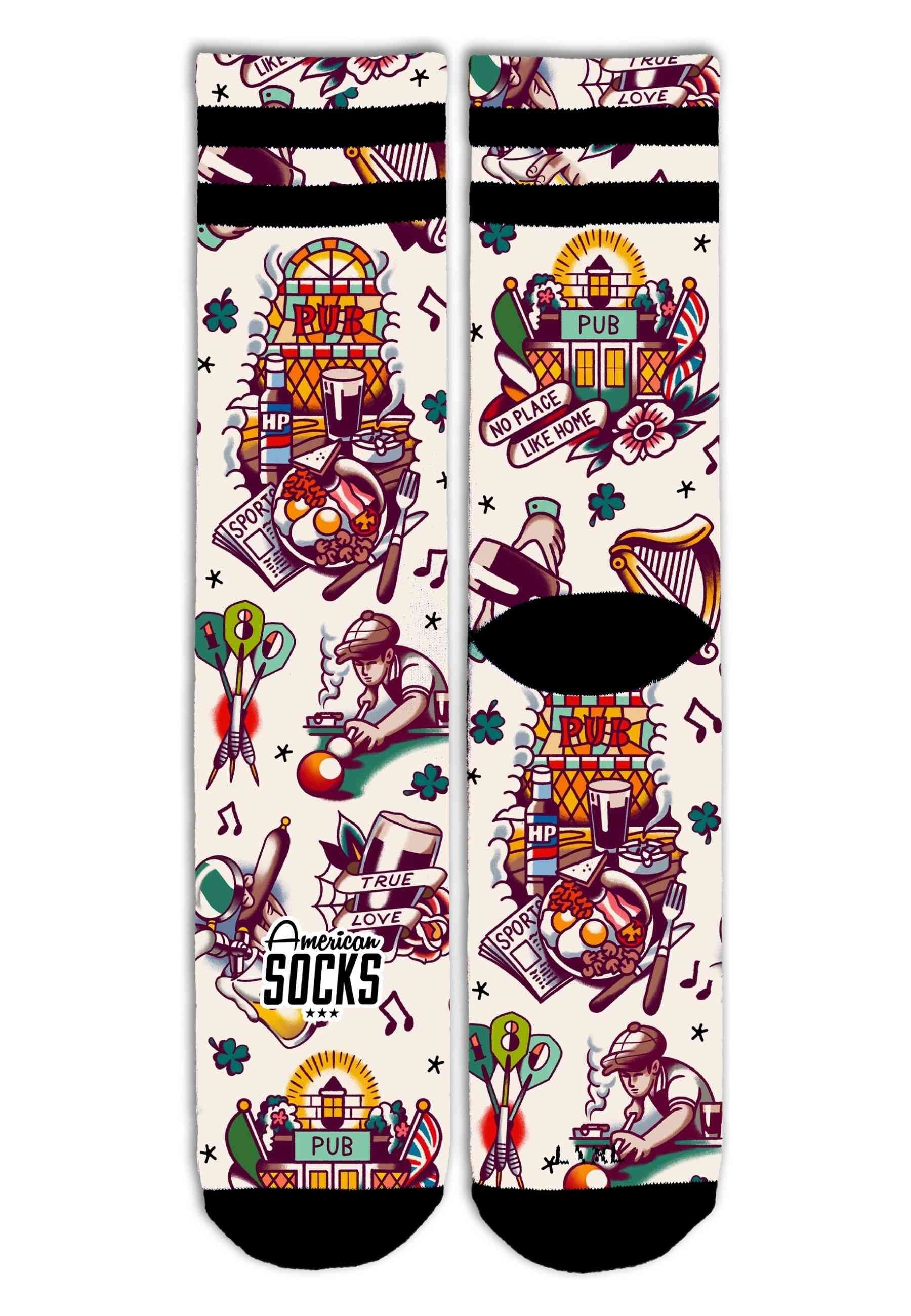 CALCETINES AMERICAN SOCKS BLANCOS PUB SIGNATURE MID HIGH