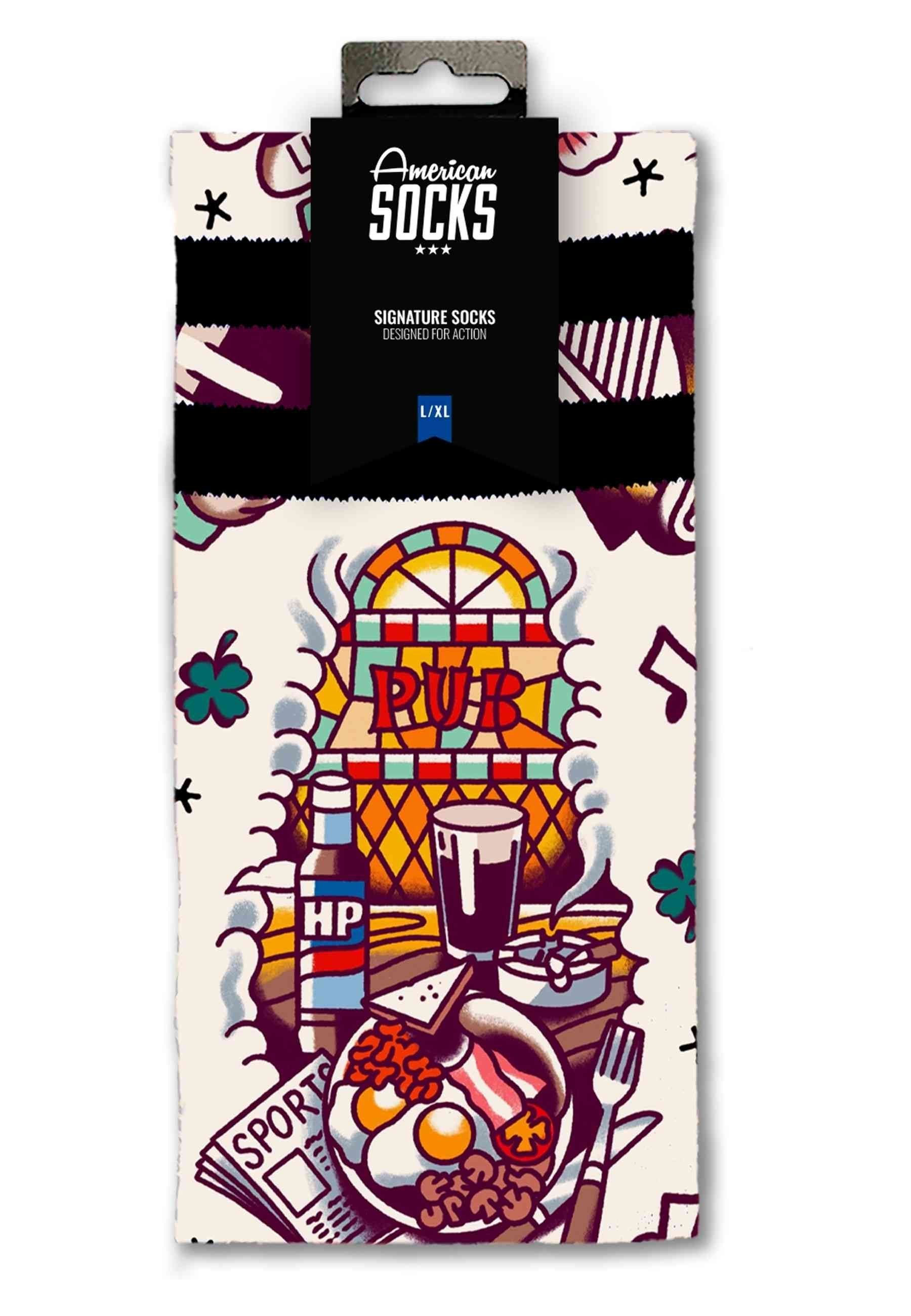CALCETINES AMERICAN SOCKS BLANCOS PUB SIGNATURE MID HIGH