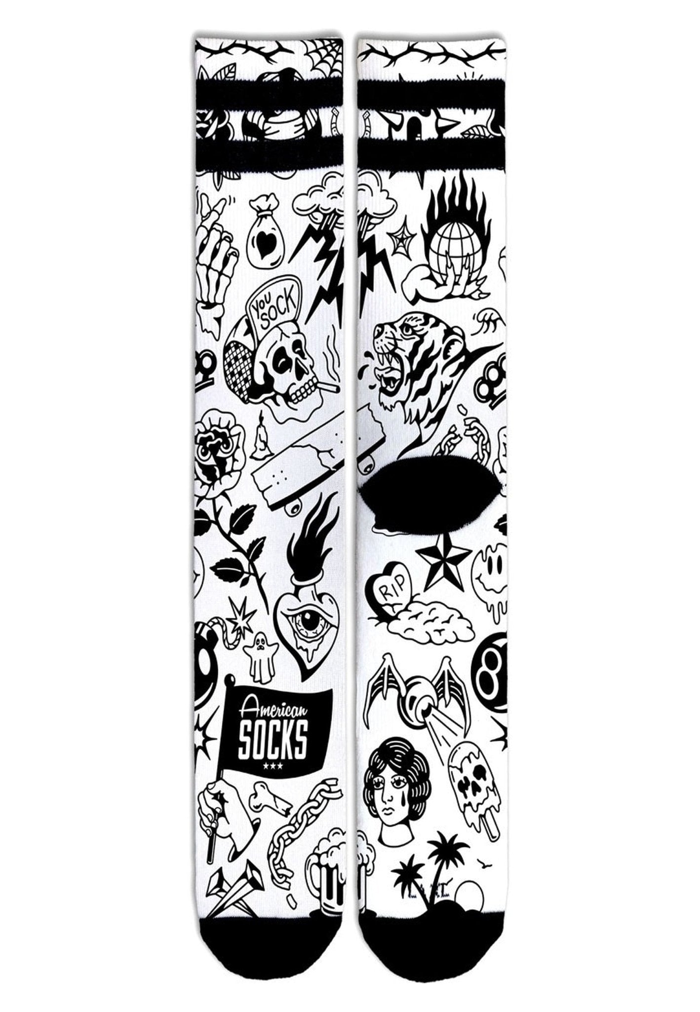 CALCETINES AMERICAN SOCKS BLANCOS WORTH IT MID HIGH - AREA ZERO