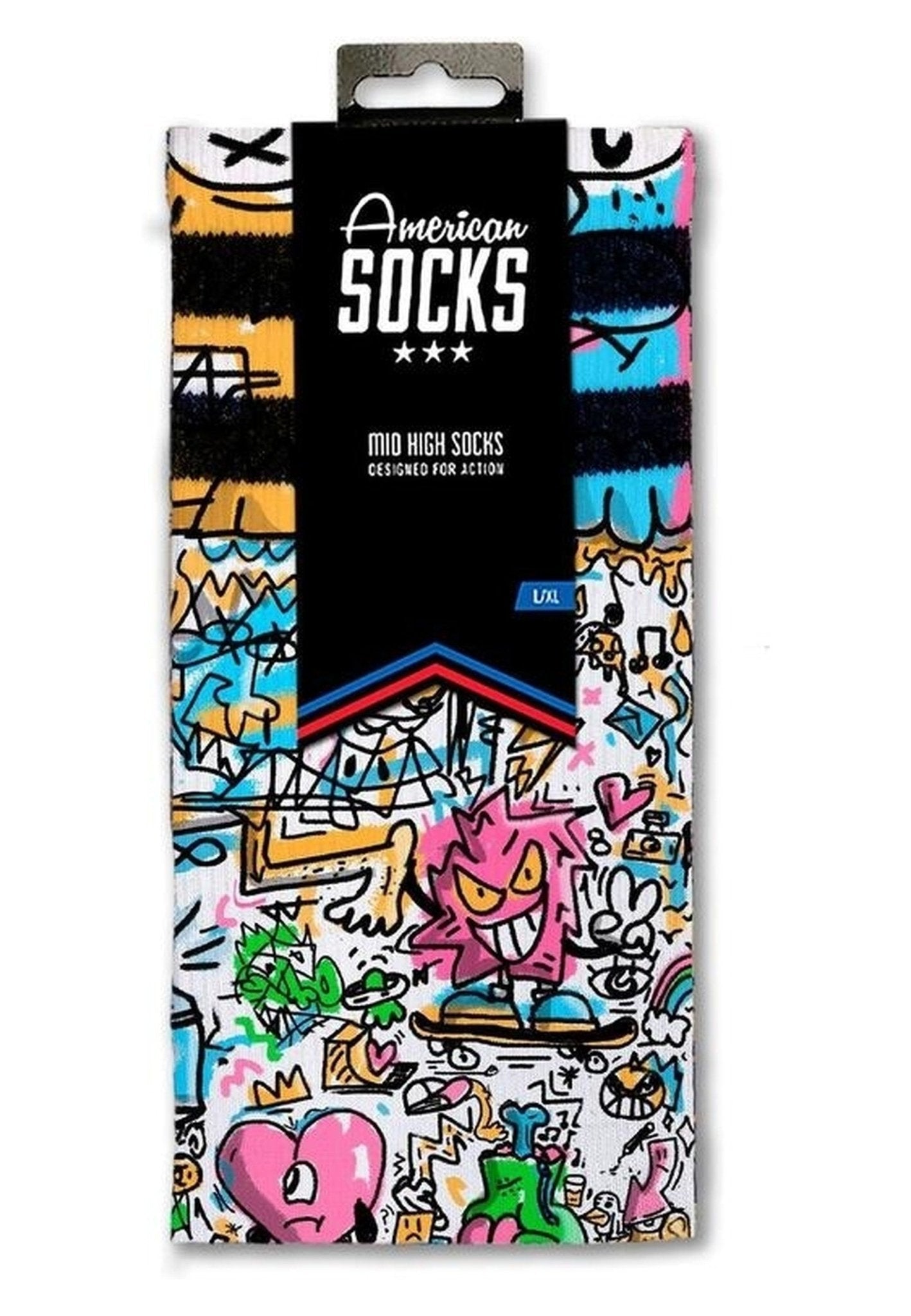 CALCETINES AMERICAN SOCKS DOODLE MID HIGH SOCKS - AREA ZERO