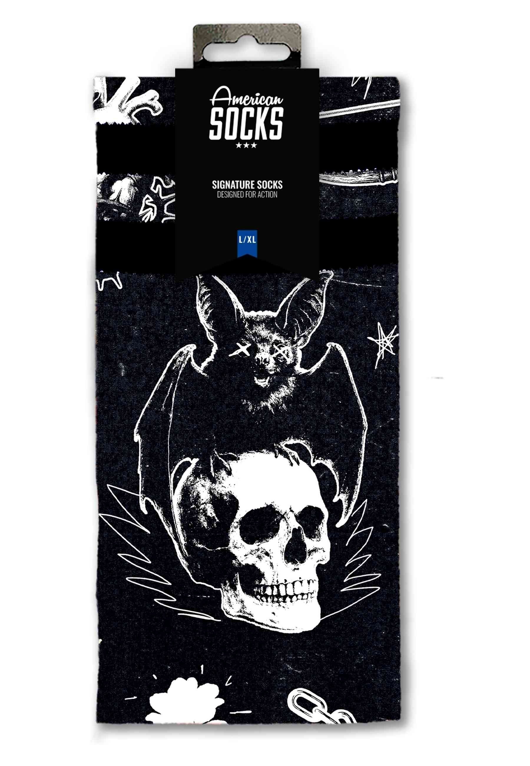 CALCETINES AMERICAN SOCKS NEGROS DARK FANTASY SIGNATURE MID HIGH