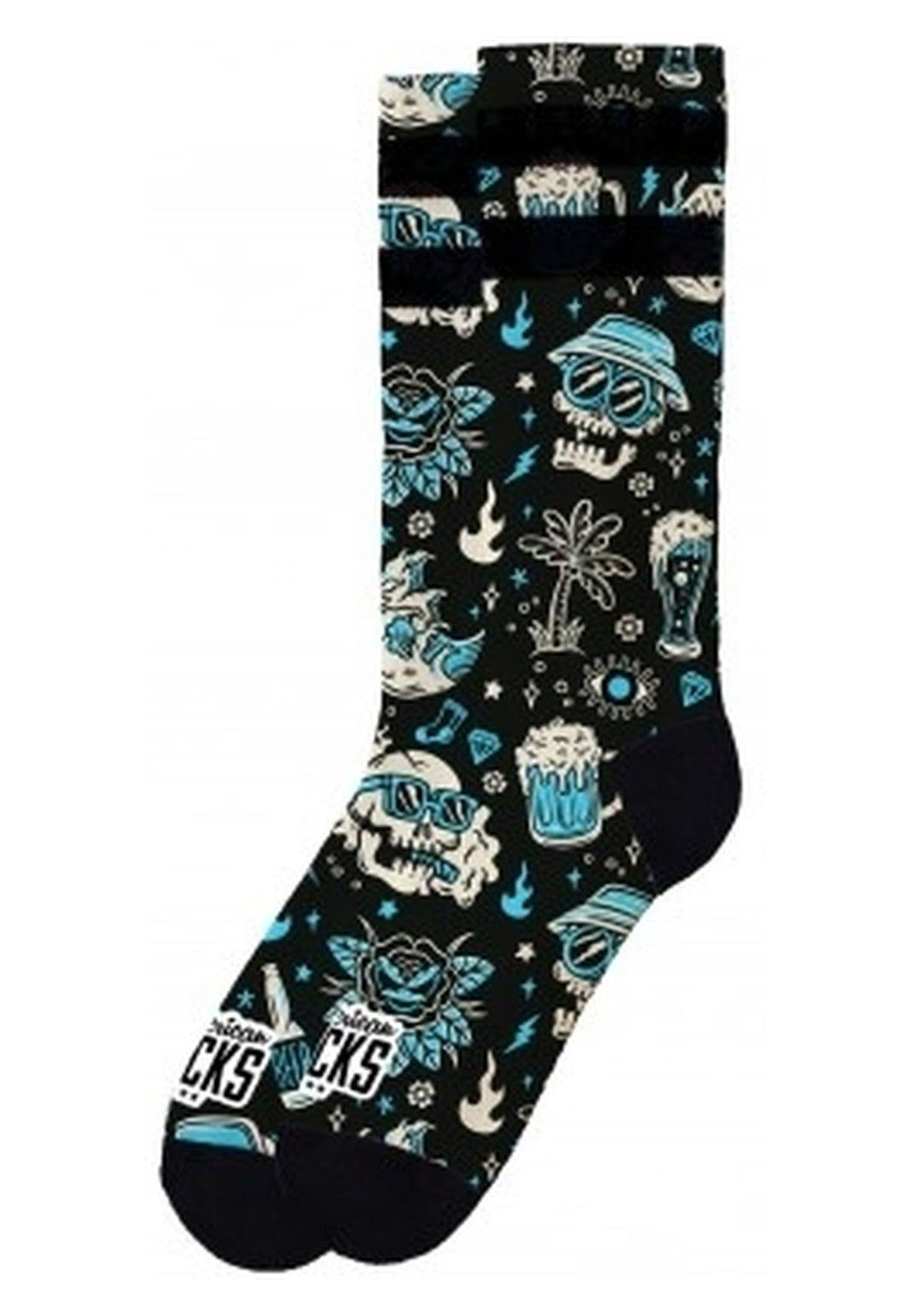 CALCETINES AMERICAN SOCKS NEGROS DOPAMINE MID HIGH - AREA ZERO