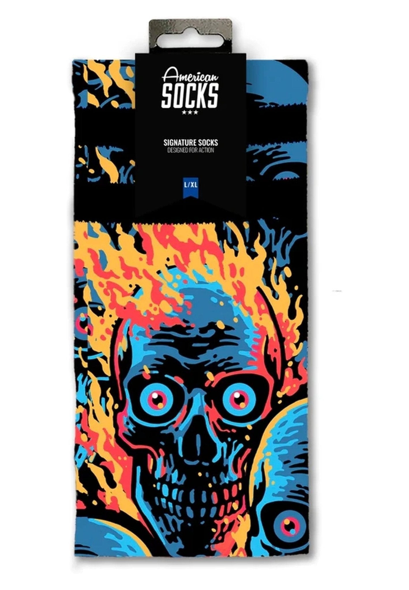 CALCETINES AMERICAN SOCKS NEGROS KNUCKLEHEAD MID HIGH SIGNATURE SOCKS - AREA ZERO