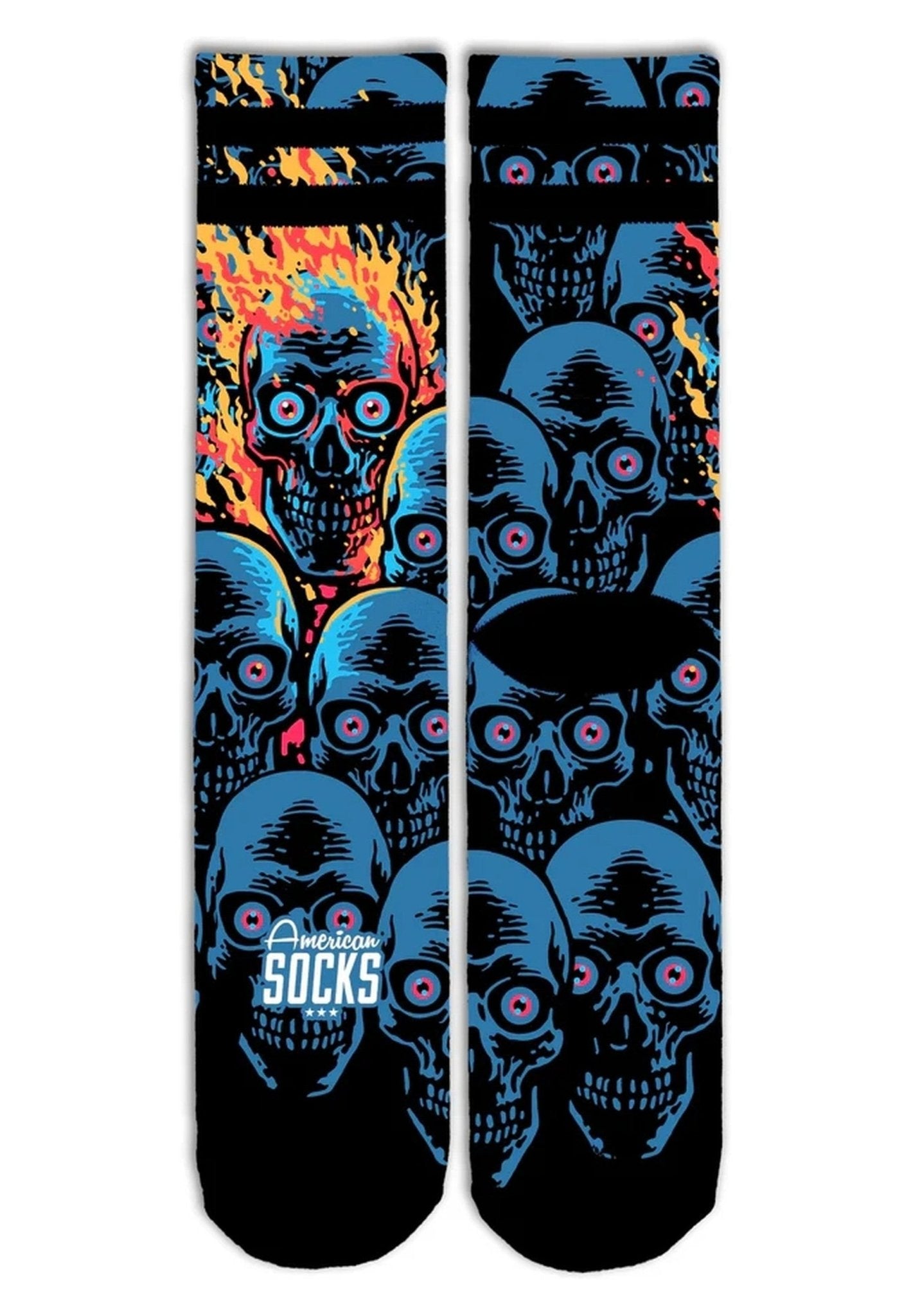 CALCETINES AMERICAN SOCKS NEGROS KNUCKLEHEAD MID HIGH SIGNATURE SOCKS - AREA ZERO