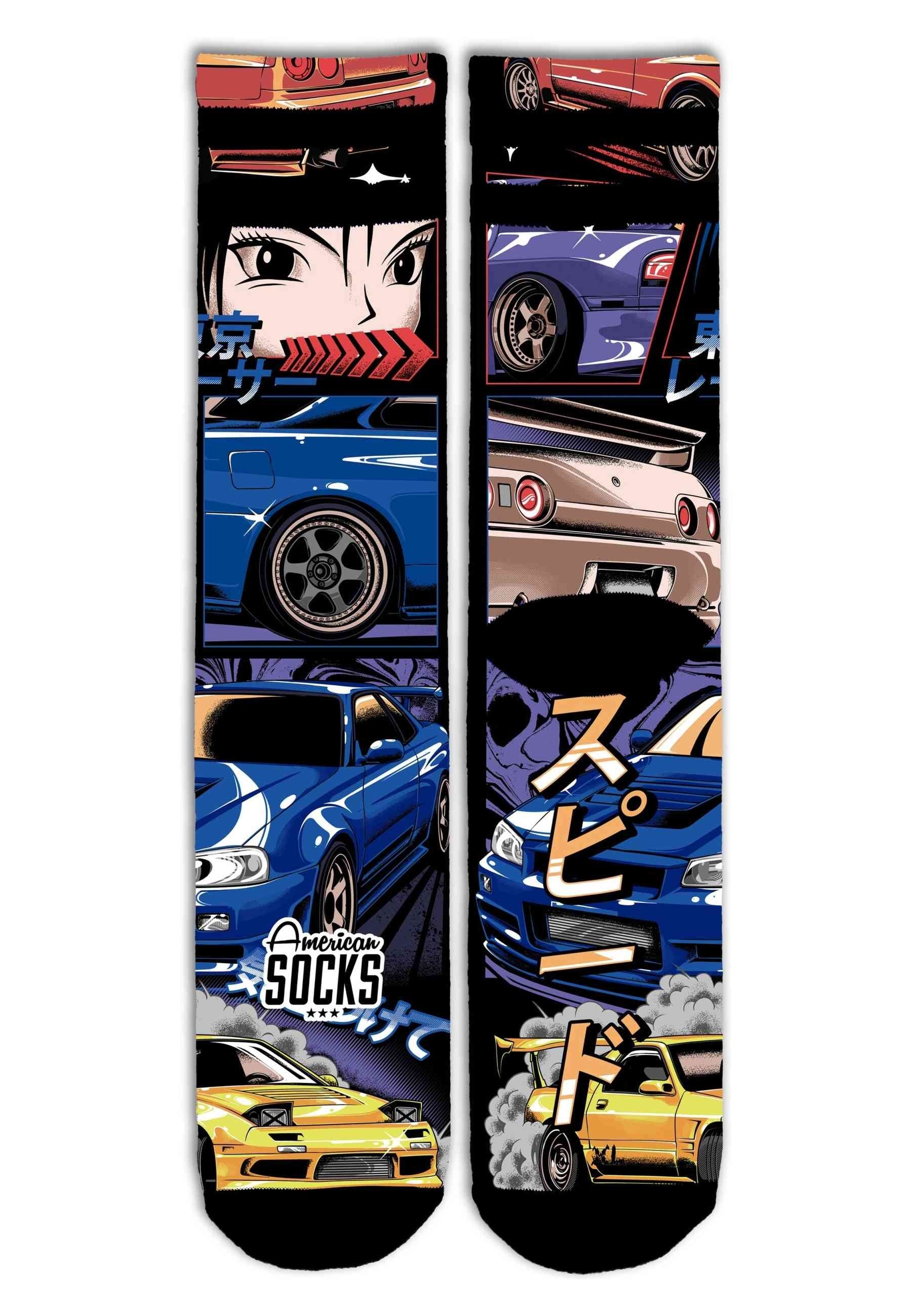 CALCETINES AMERICAN SOCKS NEGROS TOKIO DRIFT SIGNATURE MID HIGH