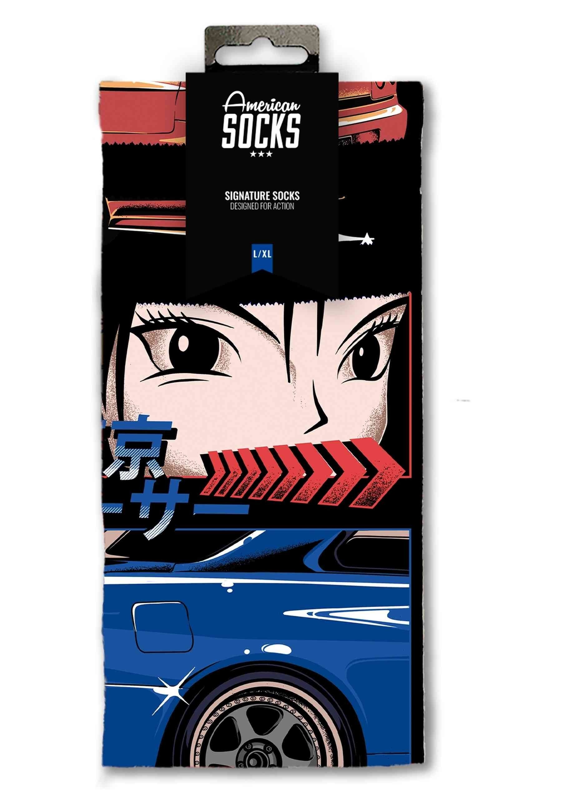 CALCETINES AMERICAN SOCKS NEGROS TOKIO DRIFT SIGNATURE MID HIGH