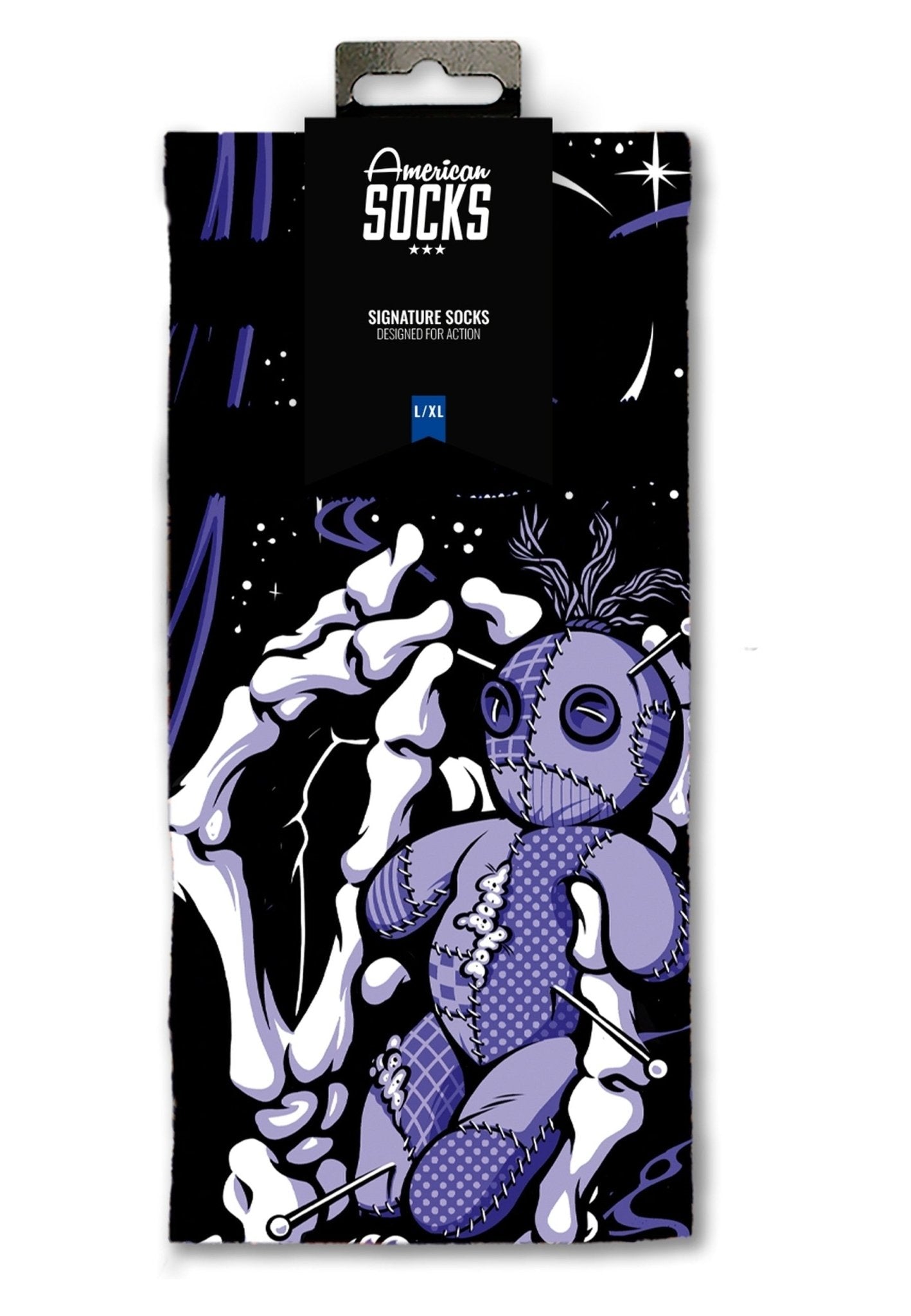 CALCETINES AMERICAN SOCKS NEGROS VOODOO MID HIGH SIGNATURE SOCKS - AREA ZERO