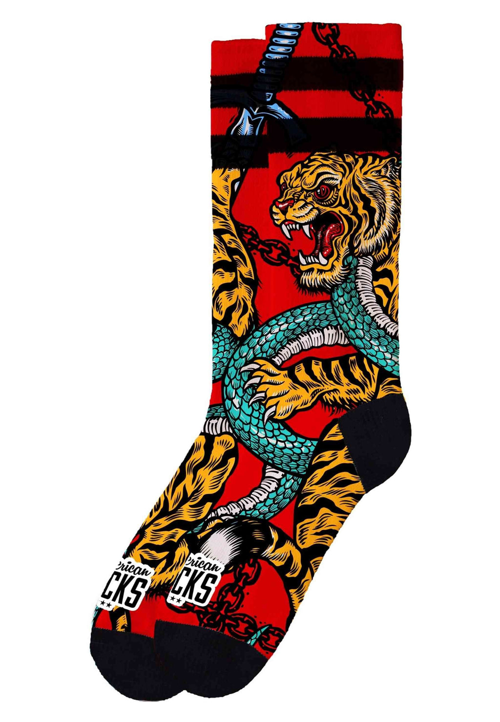 CALCETINES AMERICAN SOCKS ROJOS BENGALA SIGNATURE MID HIGH