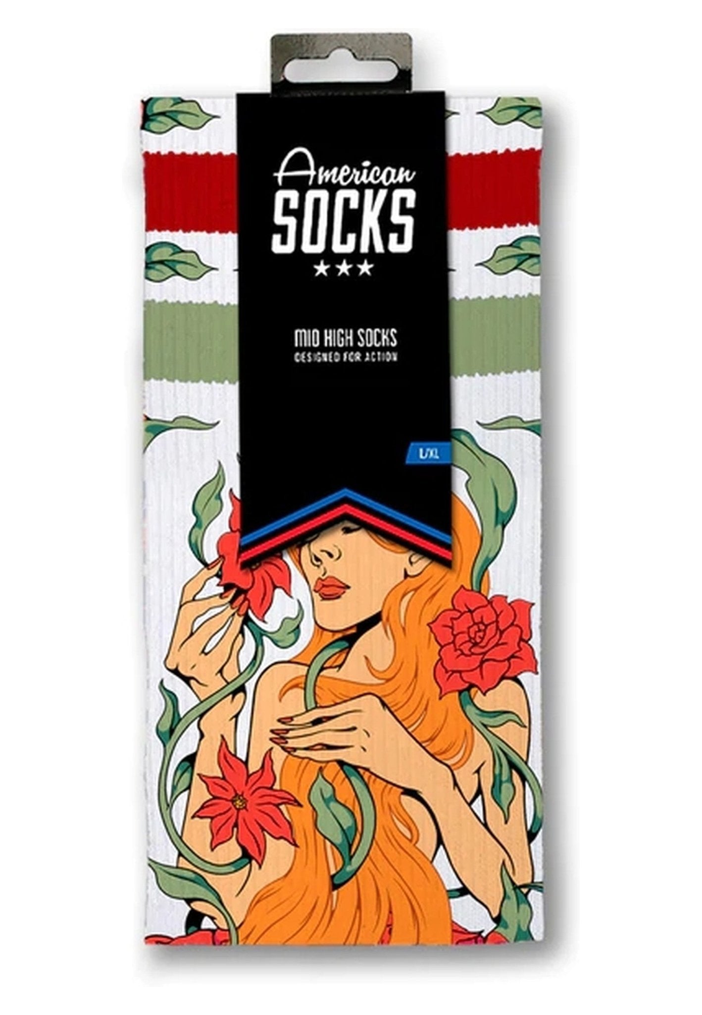 CALCETINES AMERICAN SOCKS ROJOS DUALITY MID HIGH - AREA ZERO