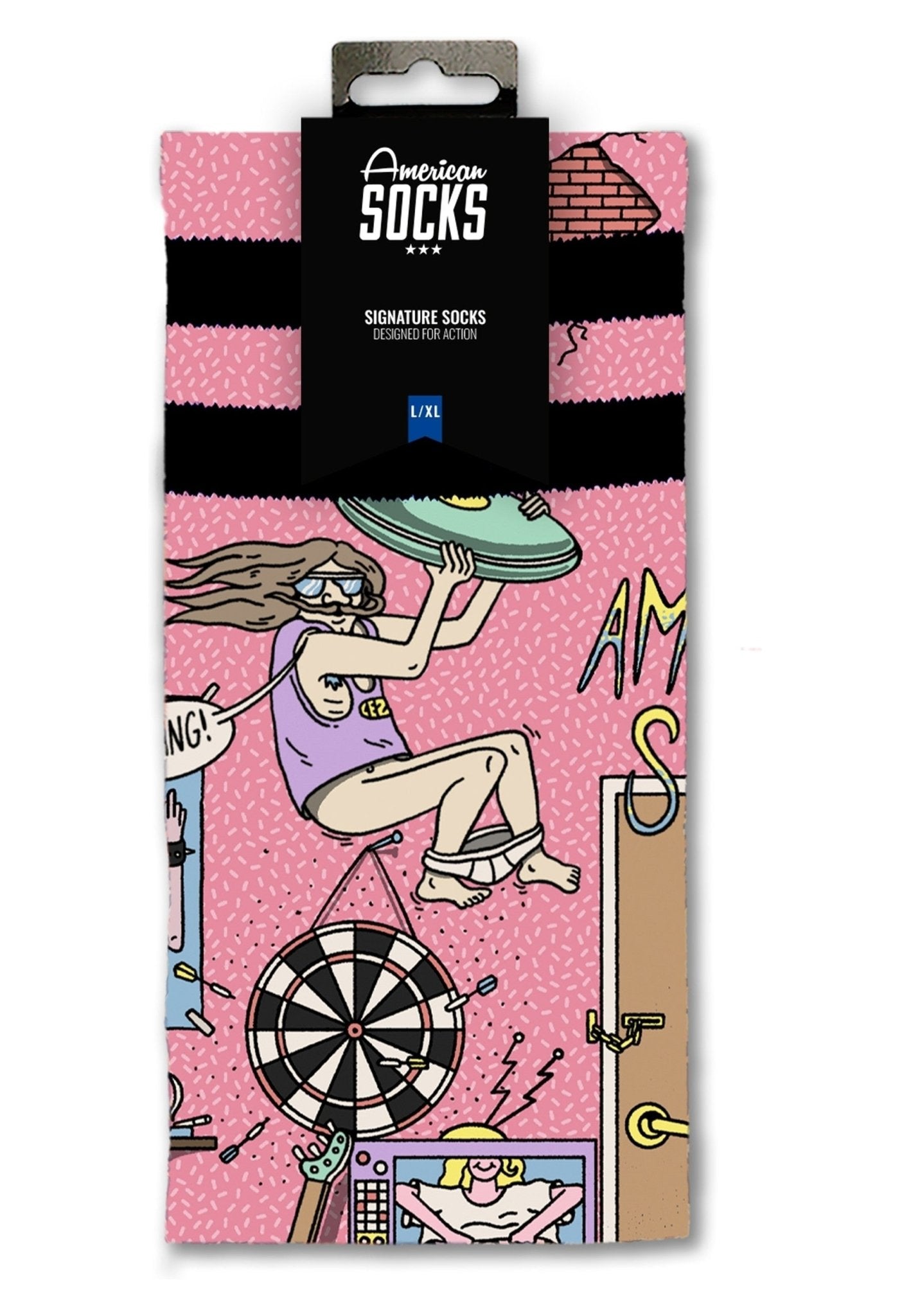 CALCETINES AMERICAN SOCKS ROSAS AMERICAN PIE MID HIGH SIGNATURE SOCKS - AREA ZERO