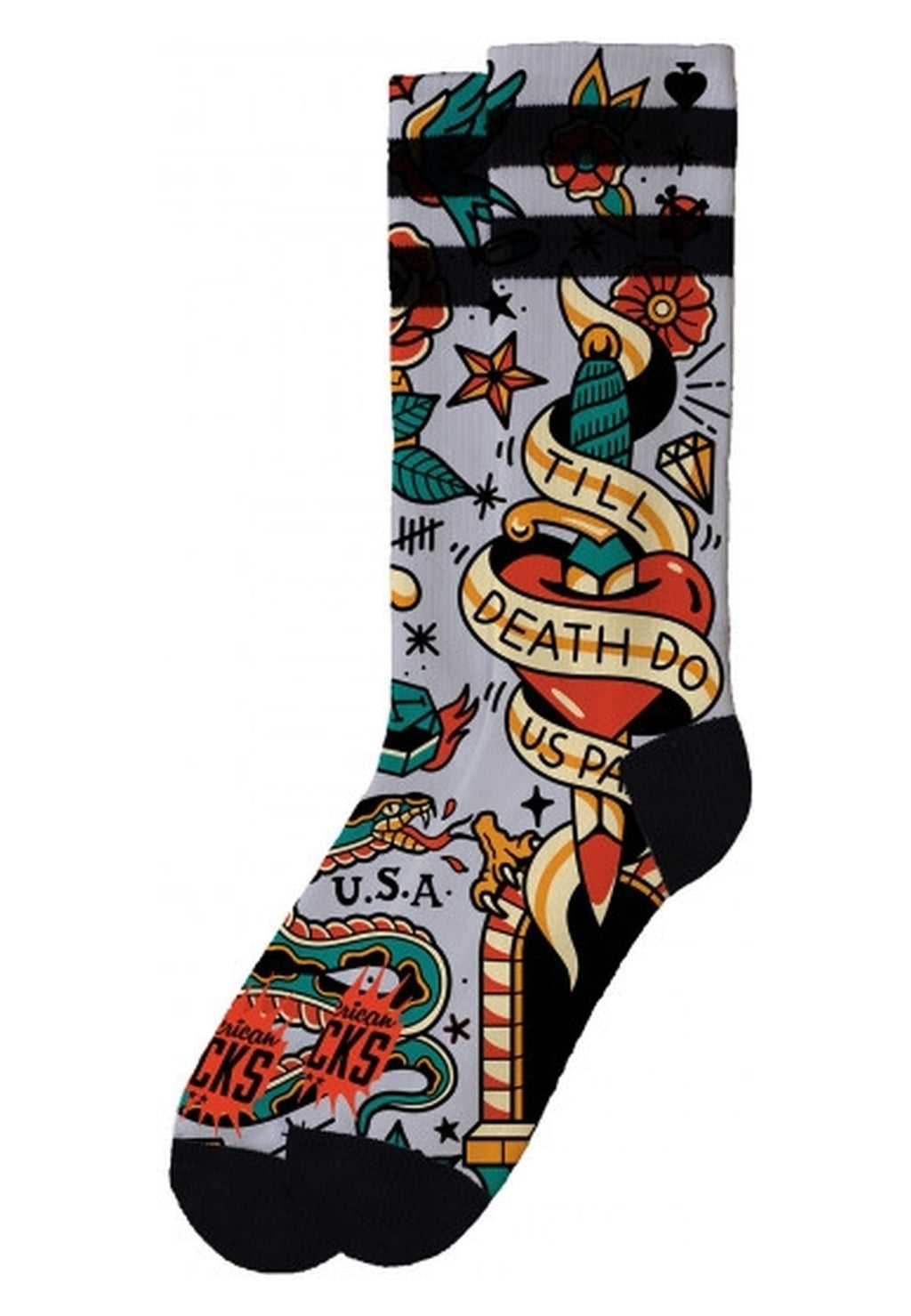 CALCETINES AMERICAN SOCKS TILL DEATH DO US PART MID HIGH - AREA ZERO