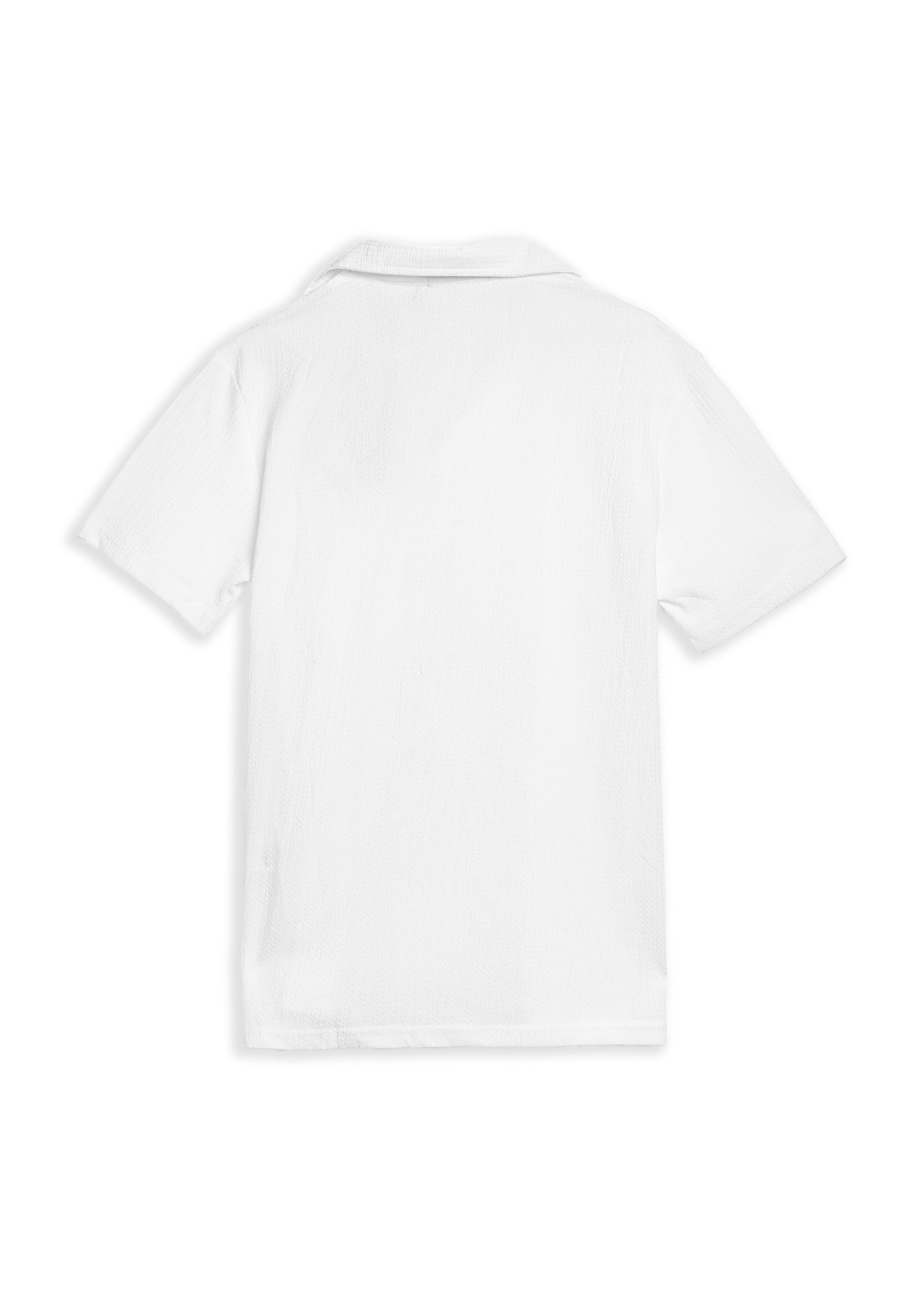 CAMISA AREA ZERO BLANCA BRAIDED SHIRT