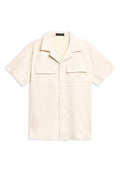 CAMISA  BEIGE FRONT POCKET STRIPED SHIRT