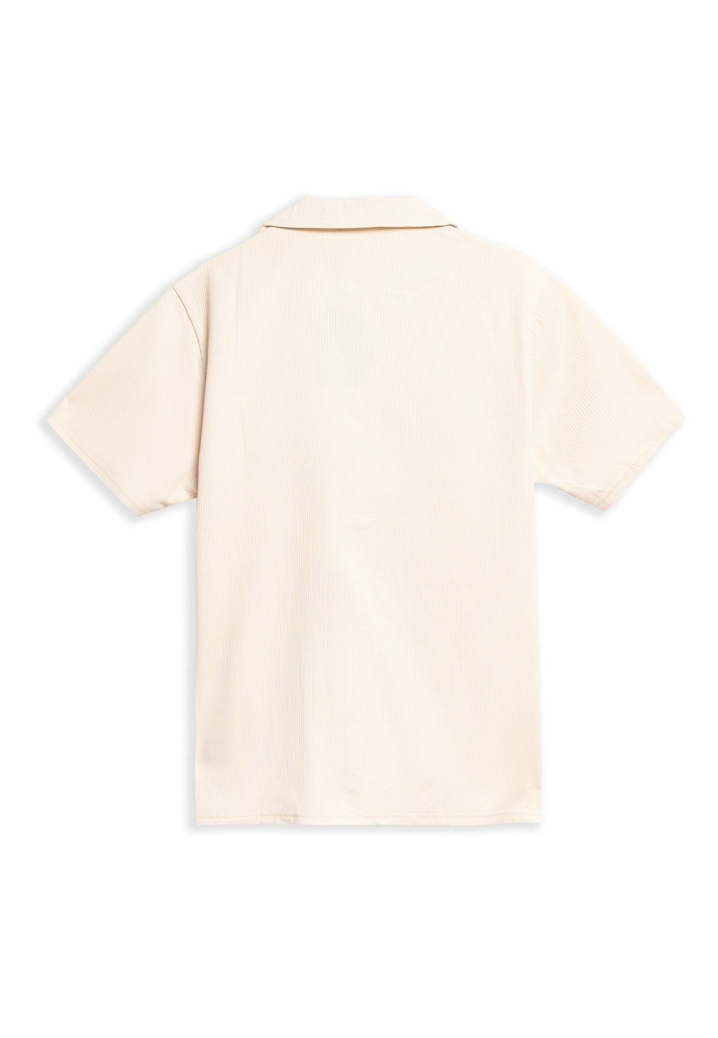 CAMISA BEIGE FRONT POCKET STRIPED SHIRT - AREA ZERO