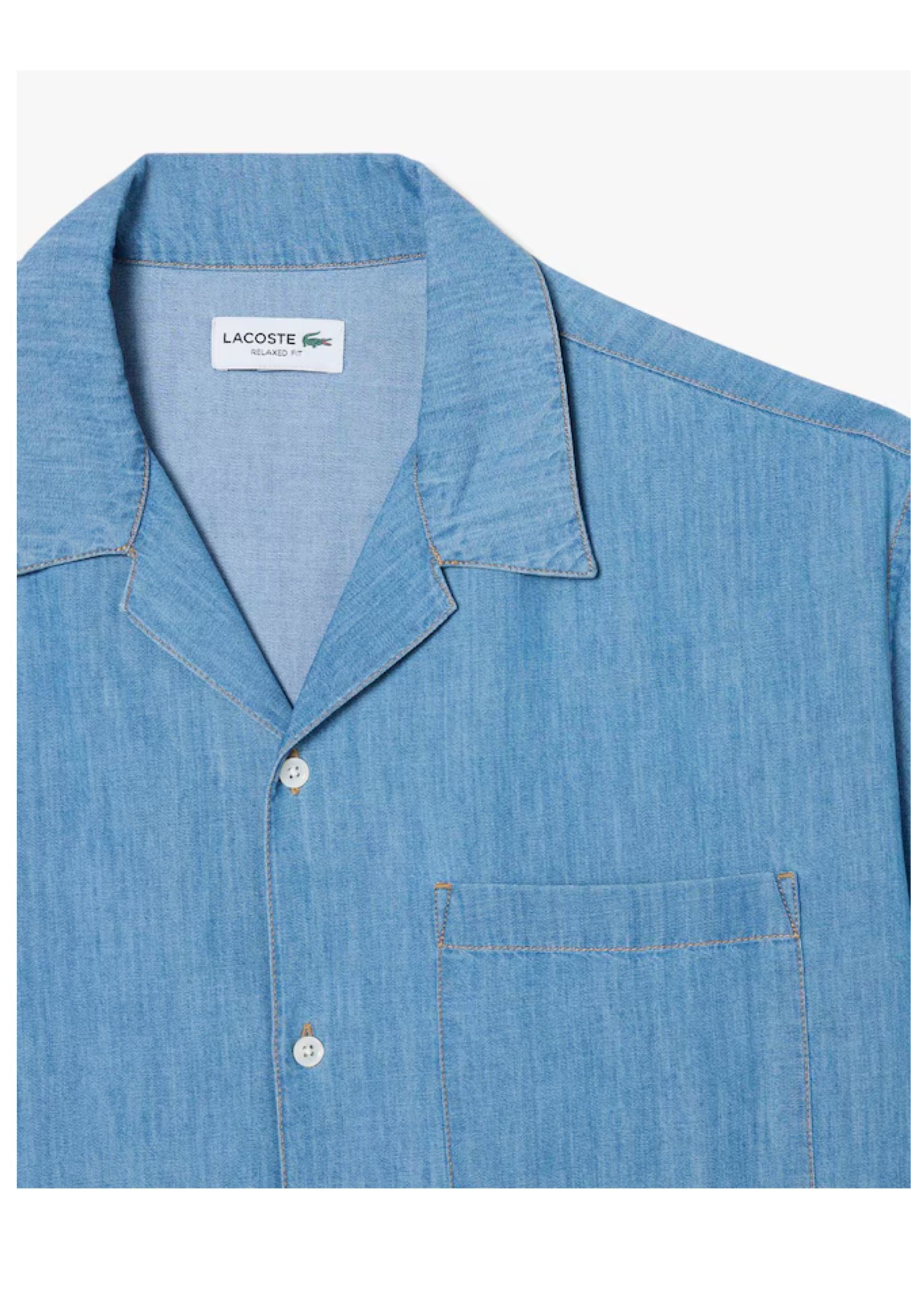 CAMISA LACOSTE STW GASTADA OPEN NECK RELAXEF FIT SHIRT