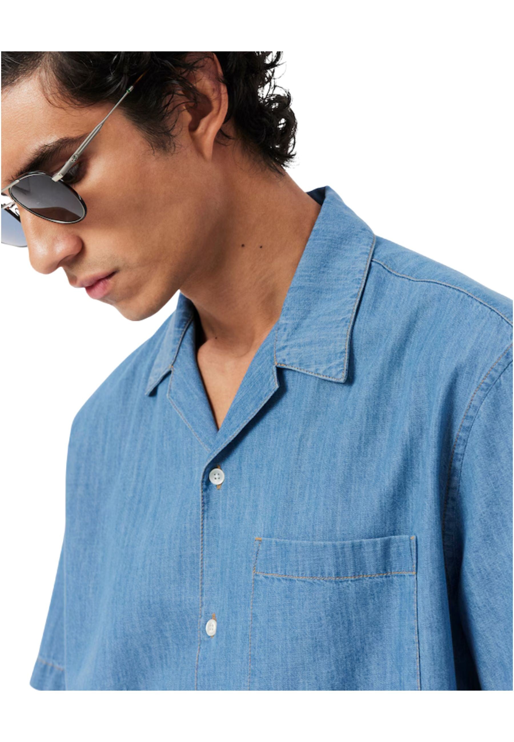 CAMISA LACOSTE STW GASTADA OPEN NECK RELAXEF FIT SHIRT