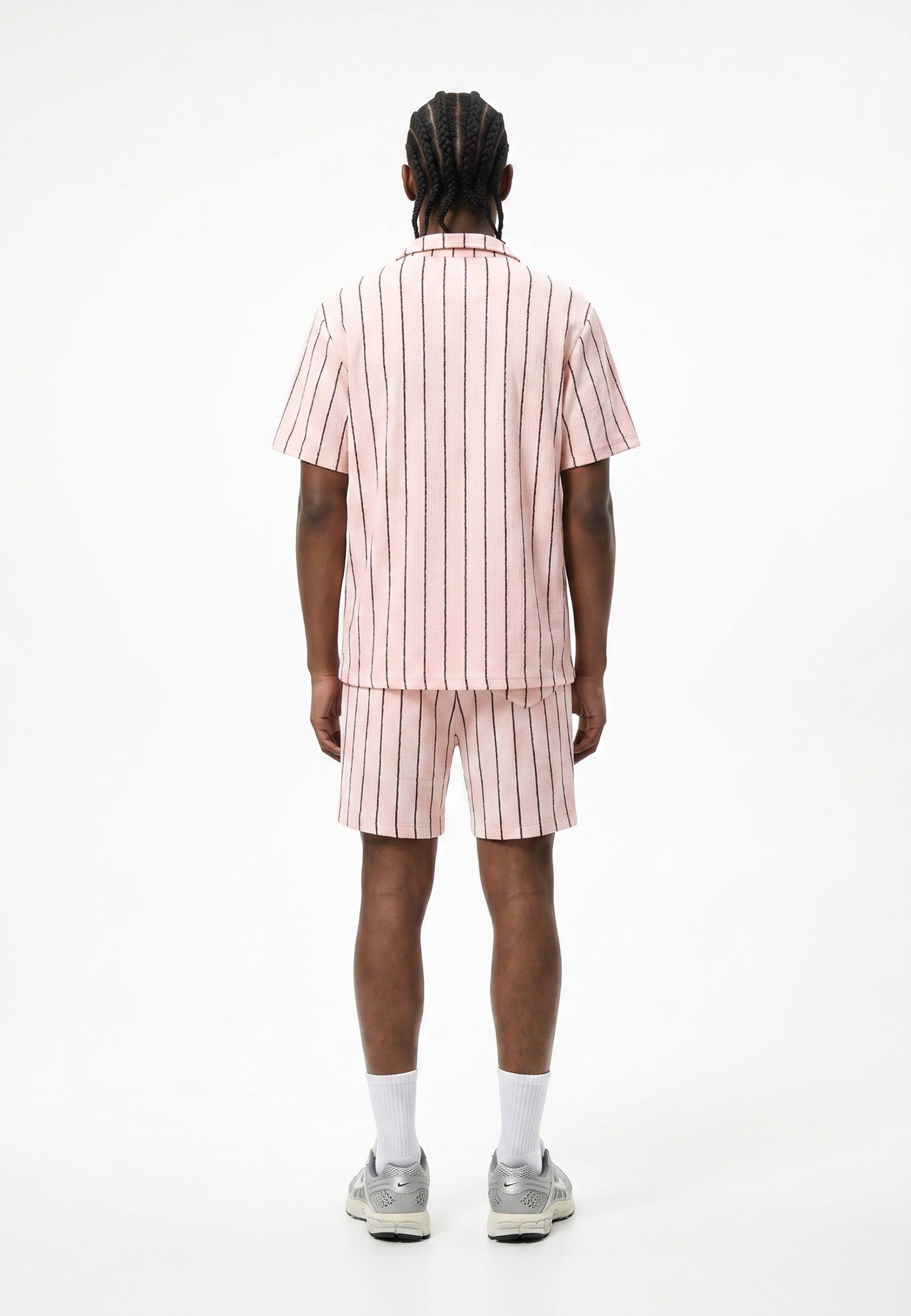 CAMISA ROSA RAYAS BRAIDES STRIPPED SHIRT