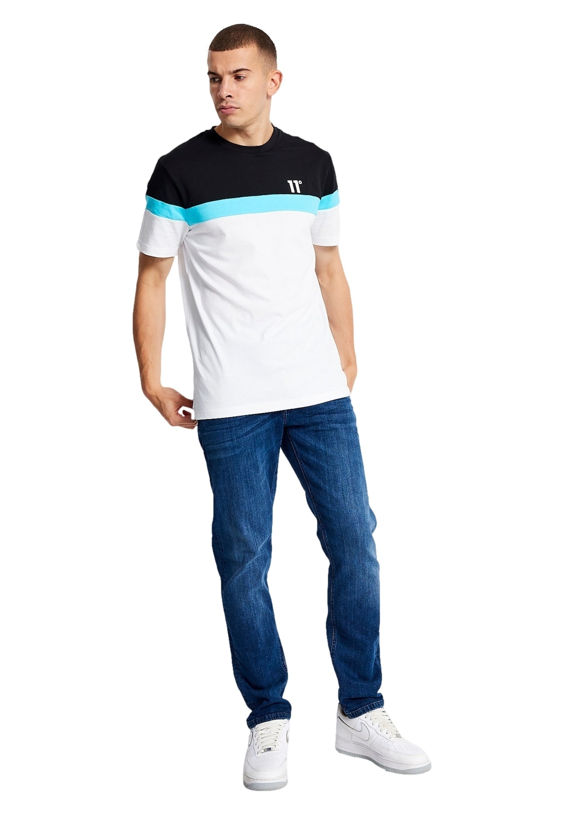 CAMISETA 11 DEGREES BLANCA TRIPLE PANEL T-SHIRT