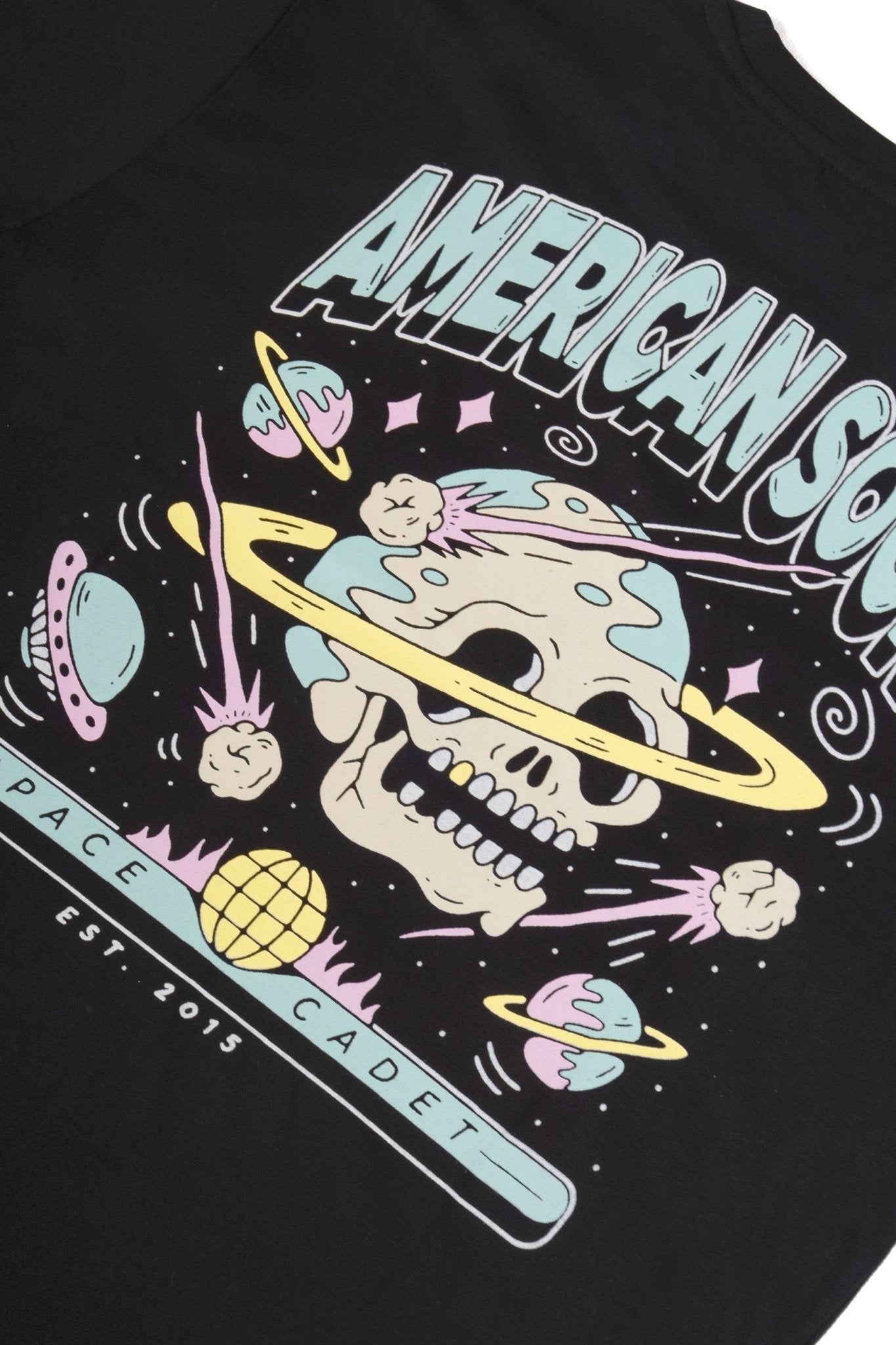 CAMISETA AMERICAN SOCKS NEGRA SPACE CADET TEE - AREA ZERO
