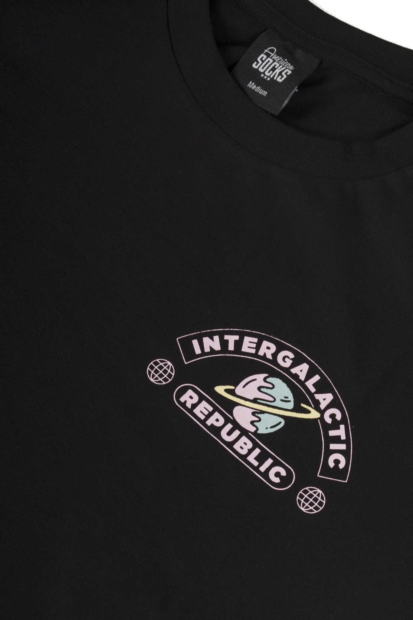 CAMISETA AMERICAN SOCKS NEGRA SPACE CADET TEE - AREA ZERO